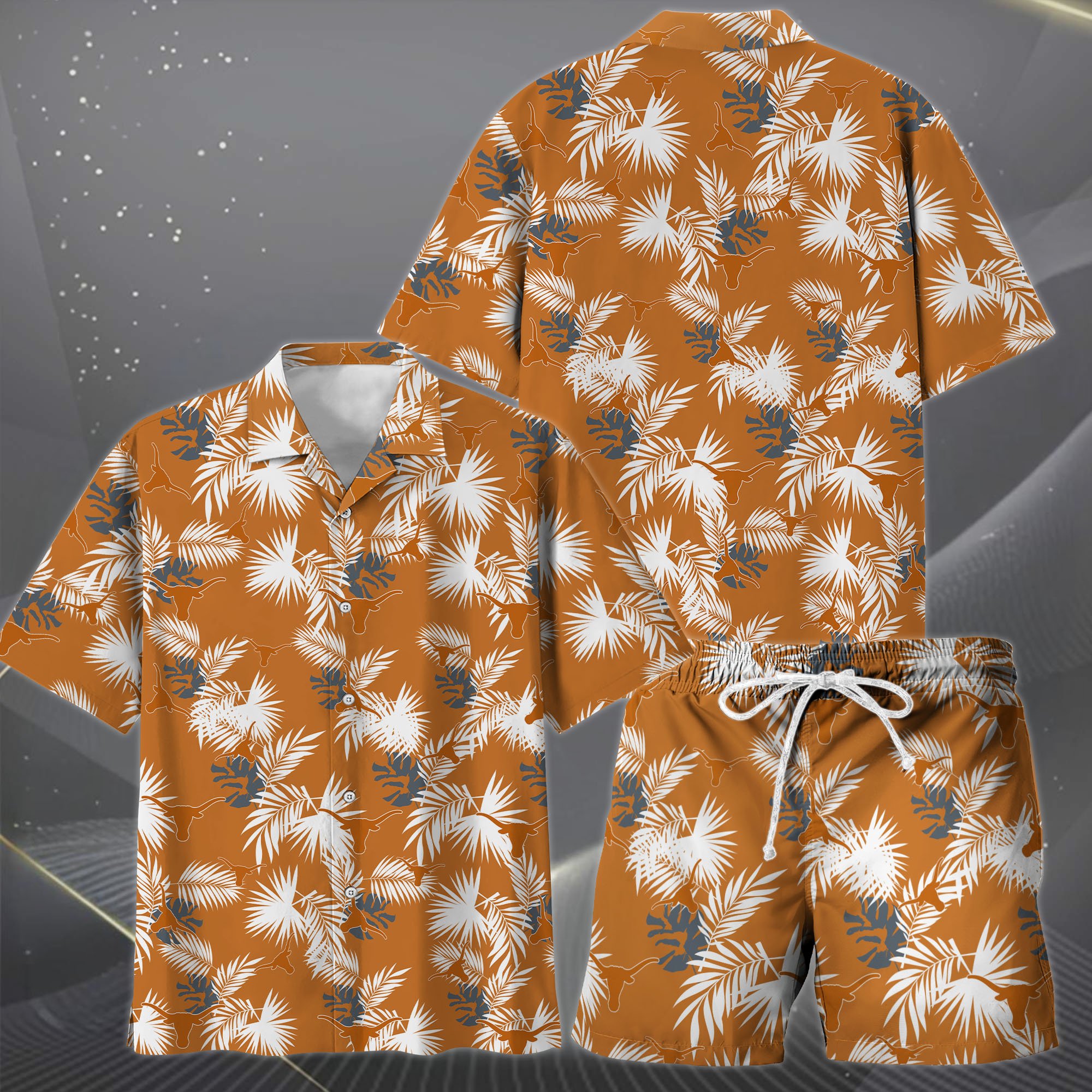 Alternative view of Texas Longhorns Hawaiian Shorts Set  2025 Version, Hawaiian Shirts, Sports Shorts, Gifts For Fan EHIVM-04171878