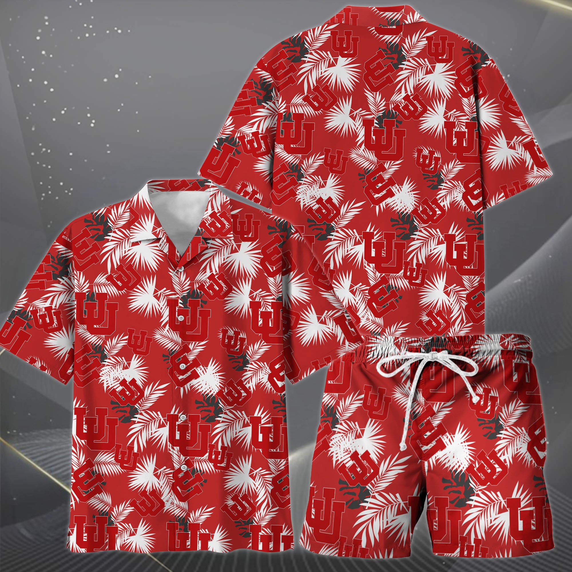 Alternative view of Utah Utes Hawaiian Shorts Set  2025 Version, Hawaiian Shirts, Sports Shorts, Gifts For Fan EHIVM-04171878