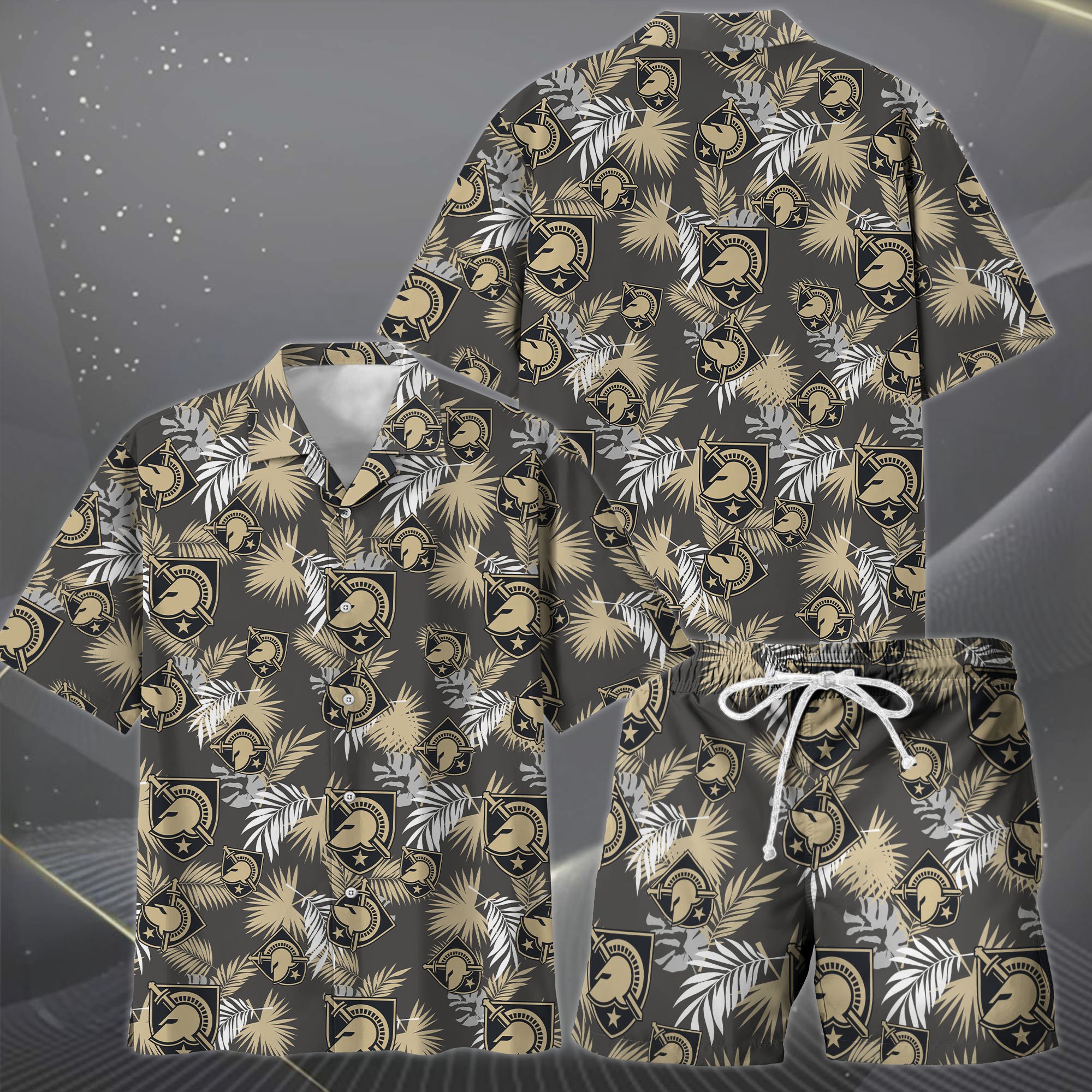 Alternative view of Army Black Knights Hawaiian Shorts Set  2025 Version, Hawaiian Shirts, Sports Shorts, Gifts For Fan EHIVM-04171878
