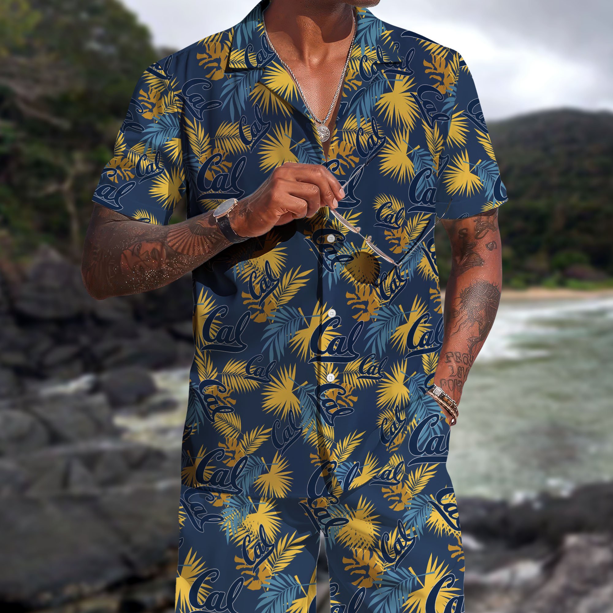 California Golden Bears Hawaiian Shorts Set  2025 Version, Hawaiian Shirts, Sports Shorts, Gifts For Fan EHIVM-04171878