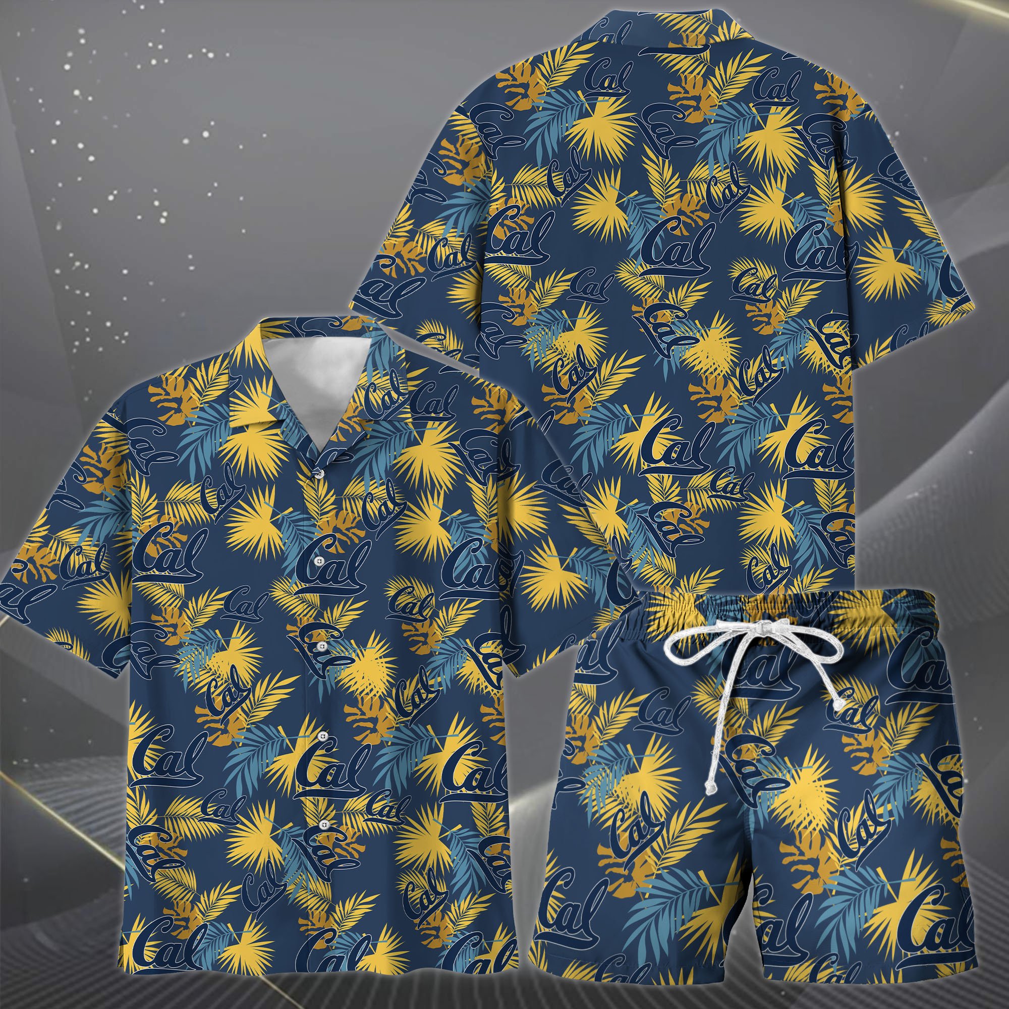 Alternative view of California Golden Bears Hawaiian Shorts Set  2025 Version, Hawaiian Shirts, Sports Shorts, Gifts For Fan EHIVM-04171878