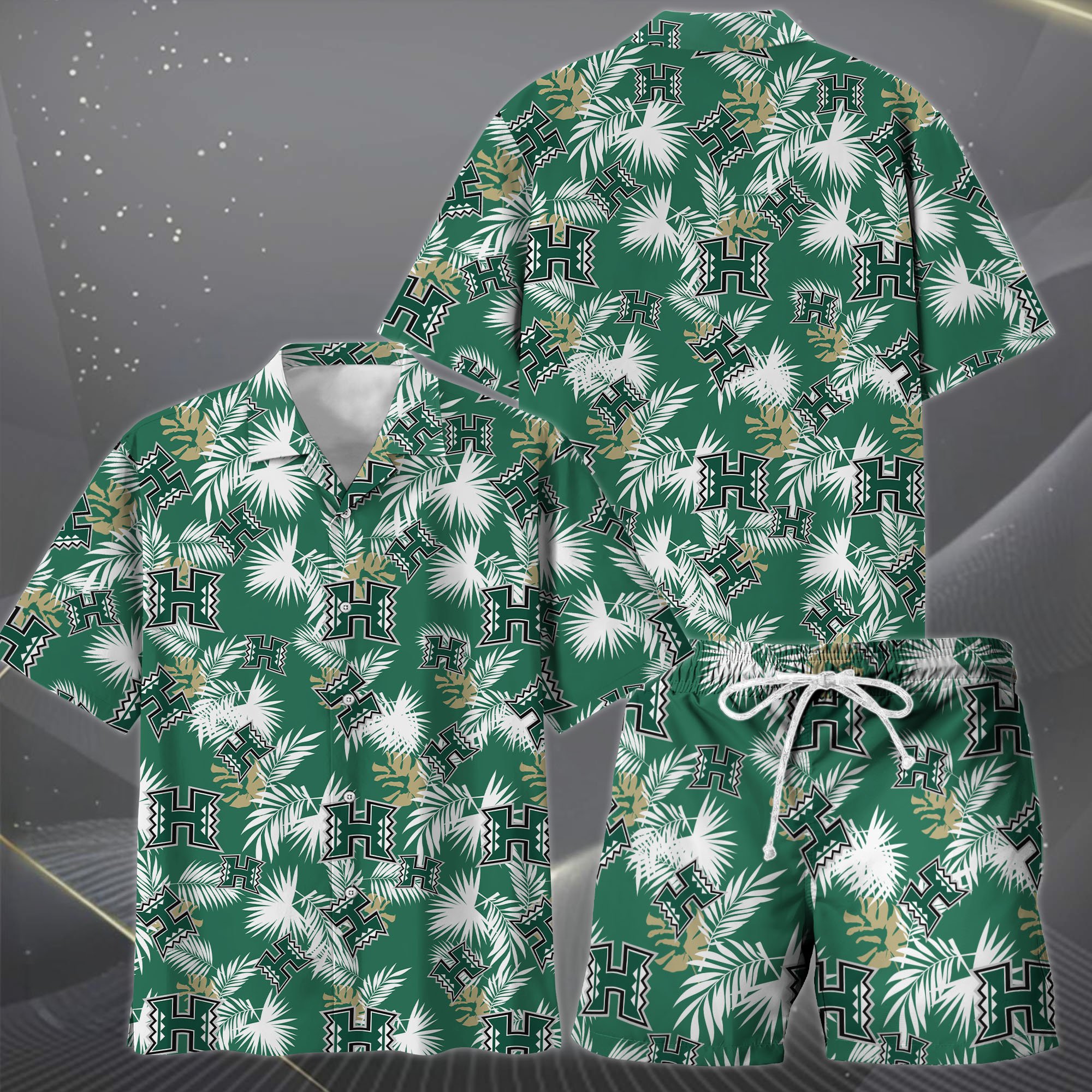 Alternative view of Hawaii Rainbow Warriors Hawaiian Shorts Set  2025 Version, Hawaiian Shirts, Sports Shorts, Gifts For Fan EHIVM-04171878