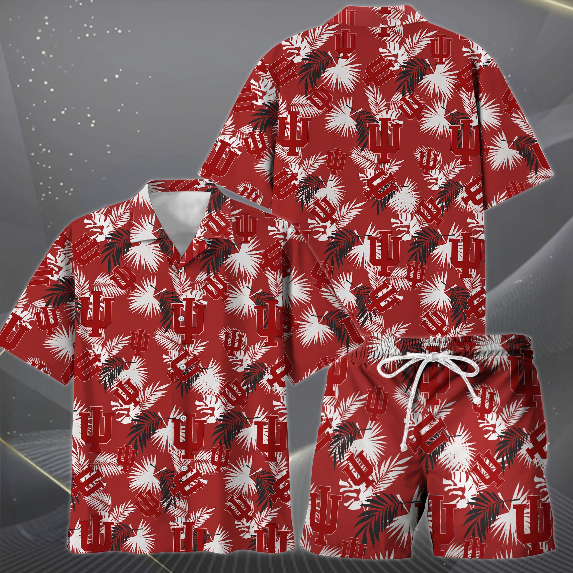 Alternative view of Indiana Hoosiers Hawaiian Shorts Set  2025 Version, Hawaiian Shirts, Sports Shorts, Gifts For Fan EHIVM-04171878