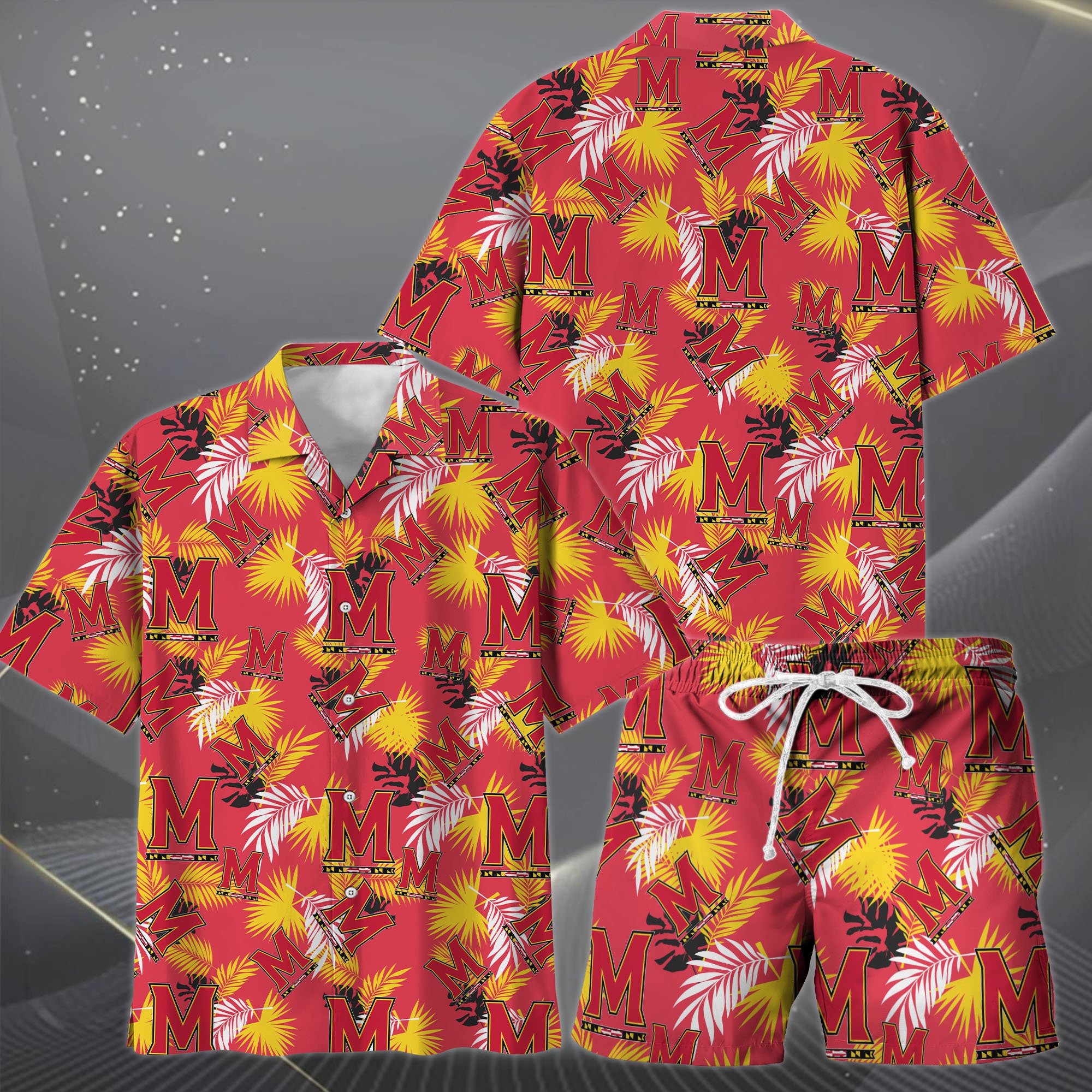 Alternative view of Maryland Terrapins Hawaiian Shorts Set  2025 Version, Hawaiian Shirts, Sports Shorts, Gifts For Fan EHIVM-04171878