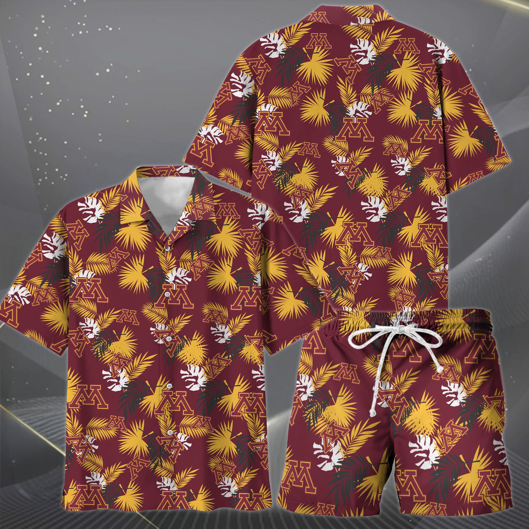 Alternative view of Minnesota Golden Gophers Hawaiian Shorts Set  2025 Version, Hawaiian Shirts, Sports Shorts, Gifts For Fan EHIVM-04171878