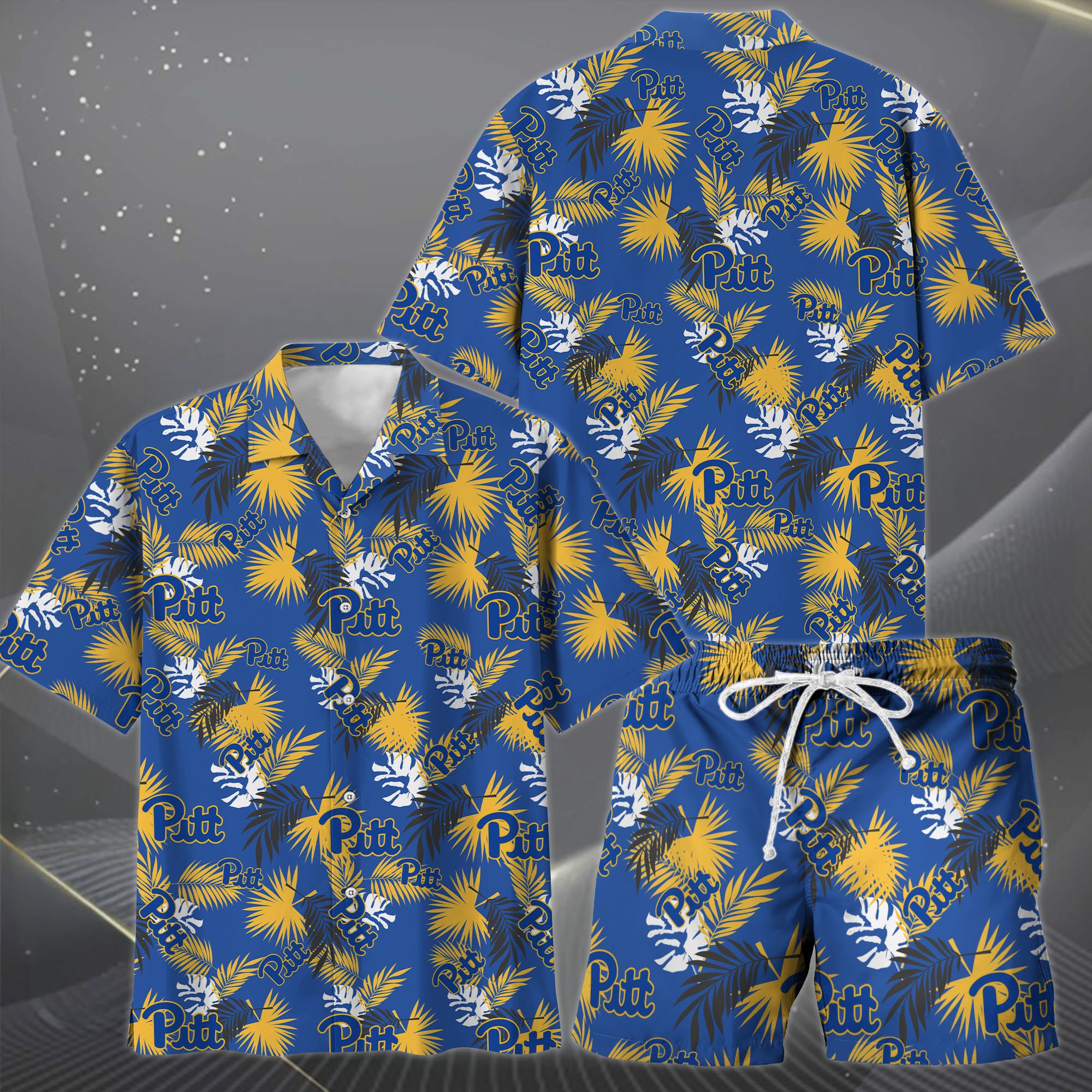 Alternative view of Pittsburgh Panthers Hawaiian Shorts Set  2025 Version, Hawaiian Shirts, Sports Shorts, Gifts For Fan EHIVM-04171878
