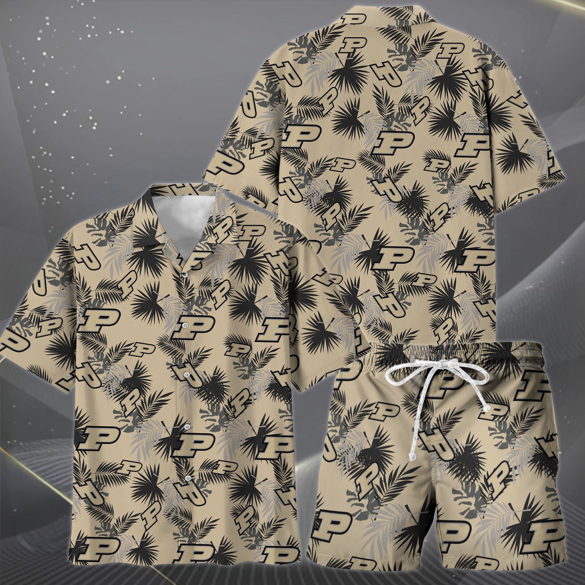 Alternative view of Purdue Boilermakers Hawaiian Shorts Set  2025 Version, Hawaiian Shirts, Sports Shorts, Gifts For Fan EHIVM-04171878