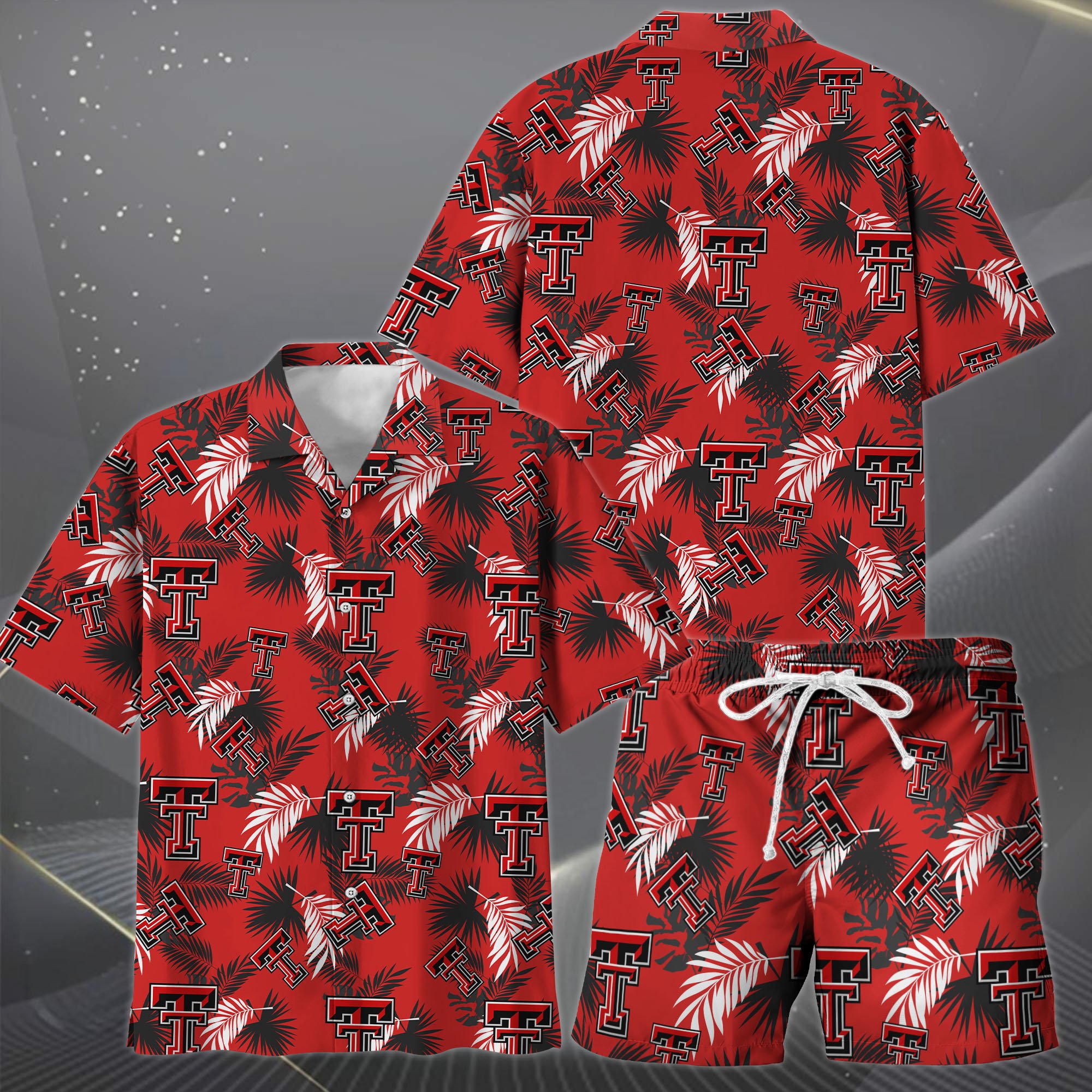 Alternative view of Texas Tech Red Raiders Hawaiian Shorts Set  2025 Version, Hawaiian Shirts, Sports Shorts, Gifts For Fan EHIVM-04171878