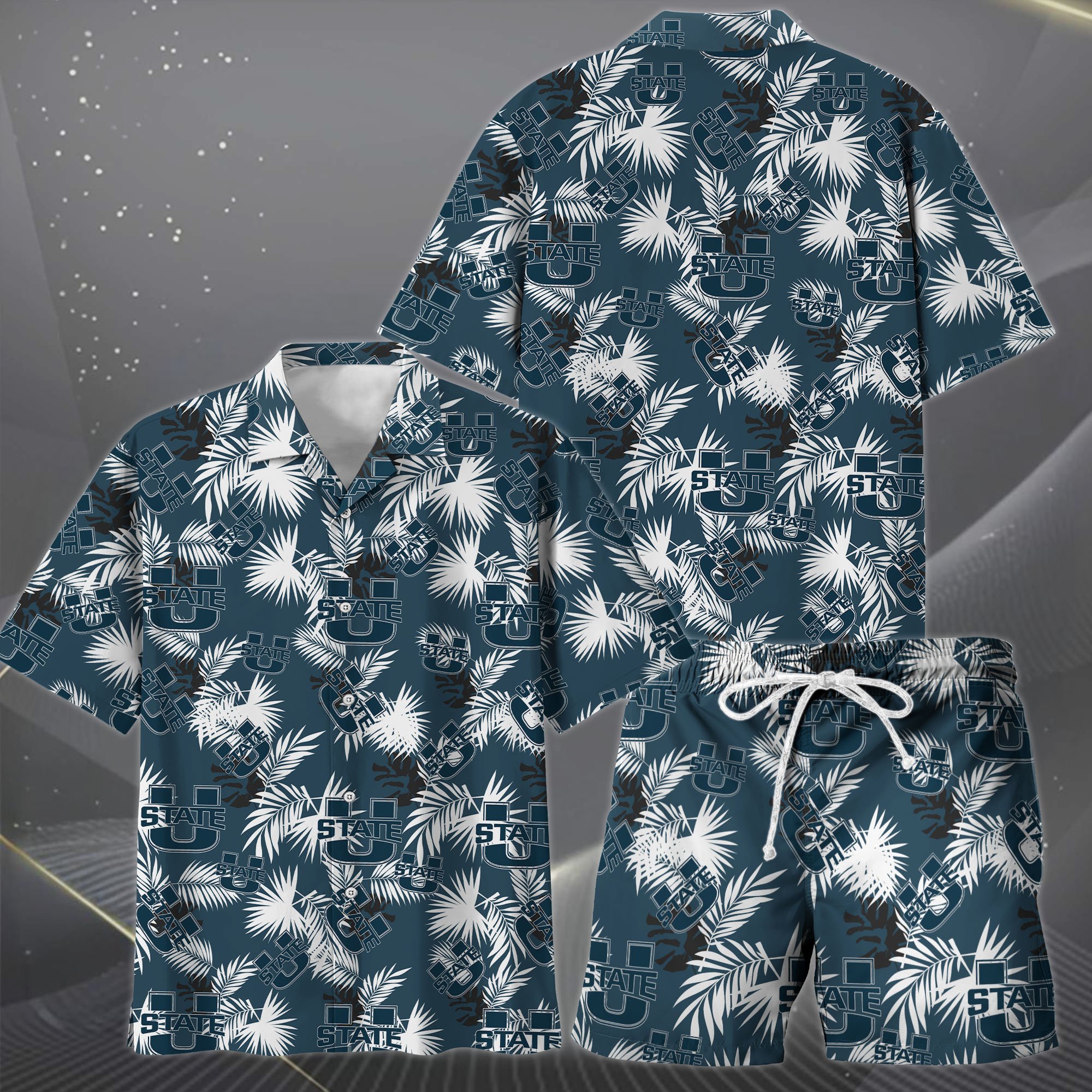 Alternative view of Utah State Aggies Hawaiian Shorts Set  2025 Version, Hawaiian Shirts, Sports Shorts, Gifts For Fan EHIVM-04171878