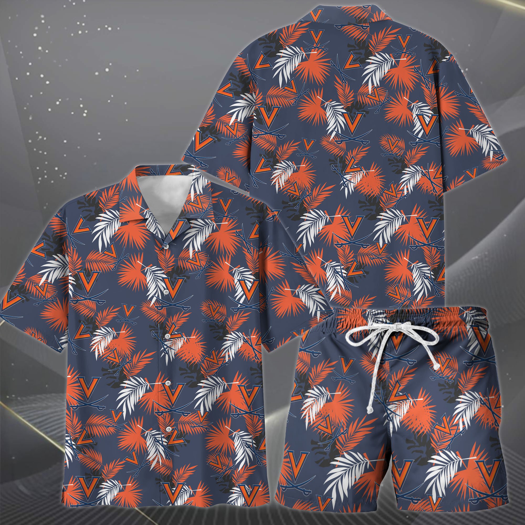 Alternative view of Virginia Cavaliers Hawaiian Shorts Set  2025 Version, Hawaiian Shirts, Sports Shorts, Gifts For Fan EHIVM-04171878