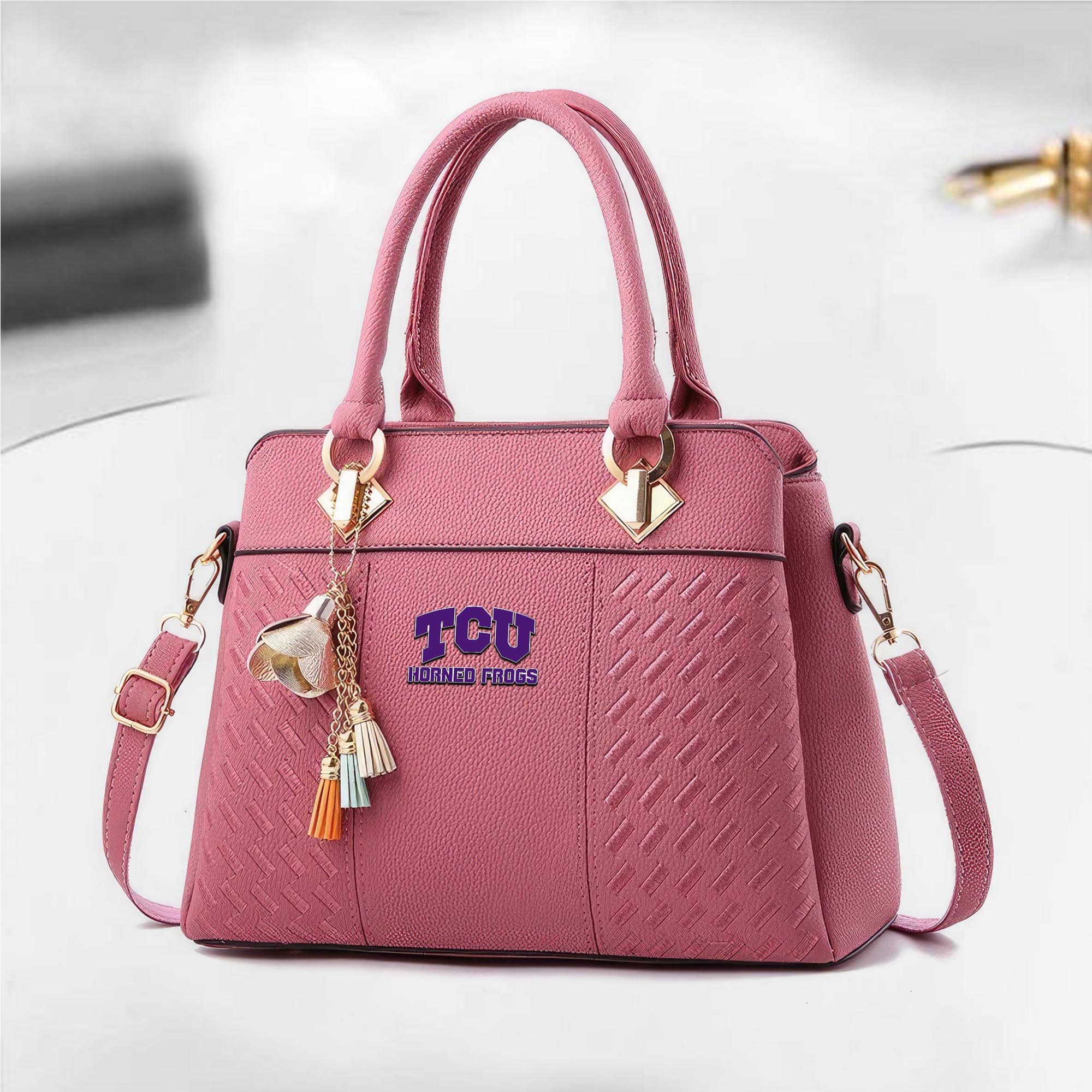 Alternative view of TCU Horned Frogs Deluxe Handbag For Women 2025 Versions, Sport Deluxe Handbag, Mother's Day Gift EHIVM-04282113