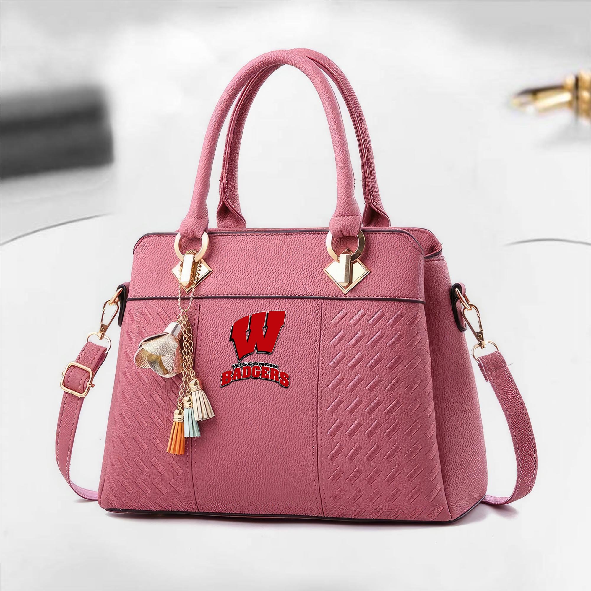 Alternative view of Wisconsin Badgers Deluxe Handbag For Women 2025 Versions, Sport Deluxe Handbag, Mother's Day Gift EHIVM-04282113