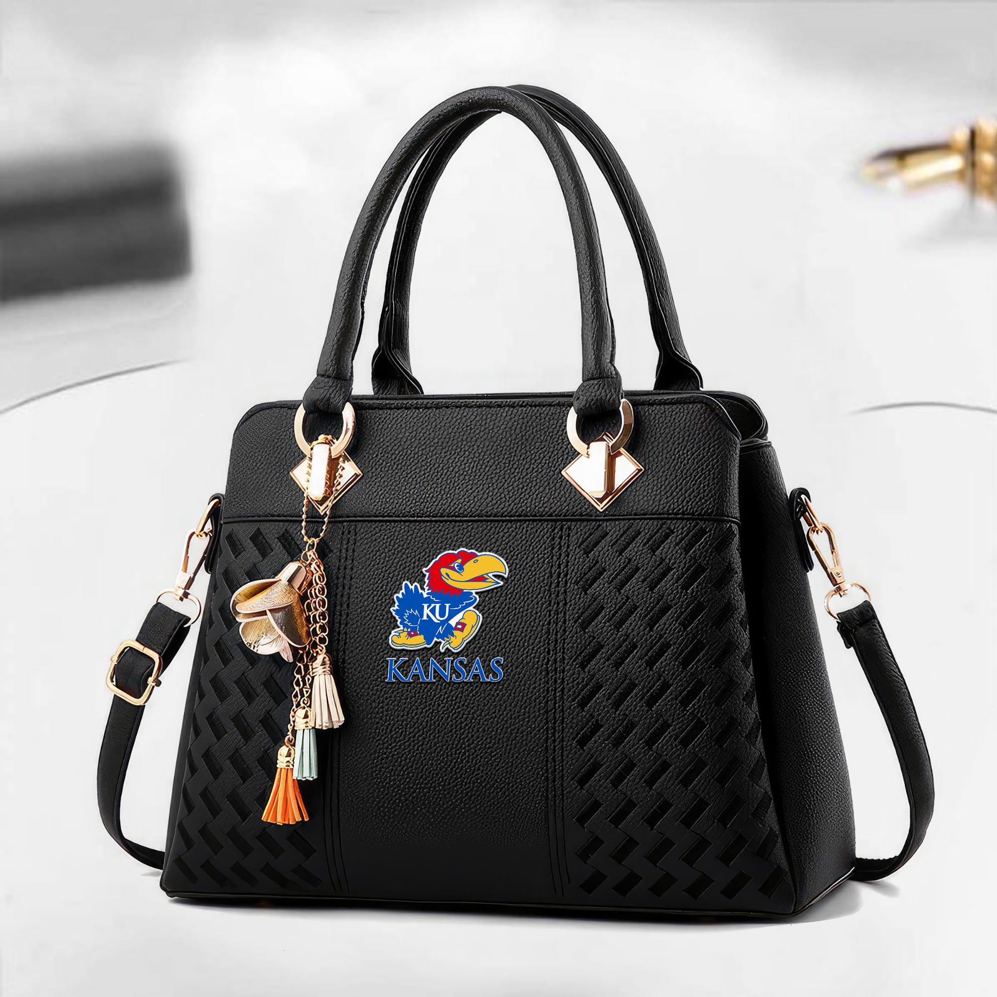 Kansas Jayhawks Deluxe Handbag For Women 2025 Versions, Sport Deluxe Handbag, Mother's Day Gift EHIVM-04282113