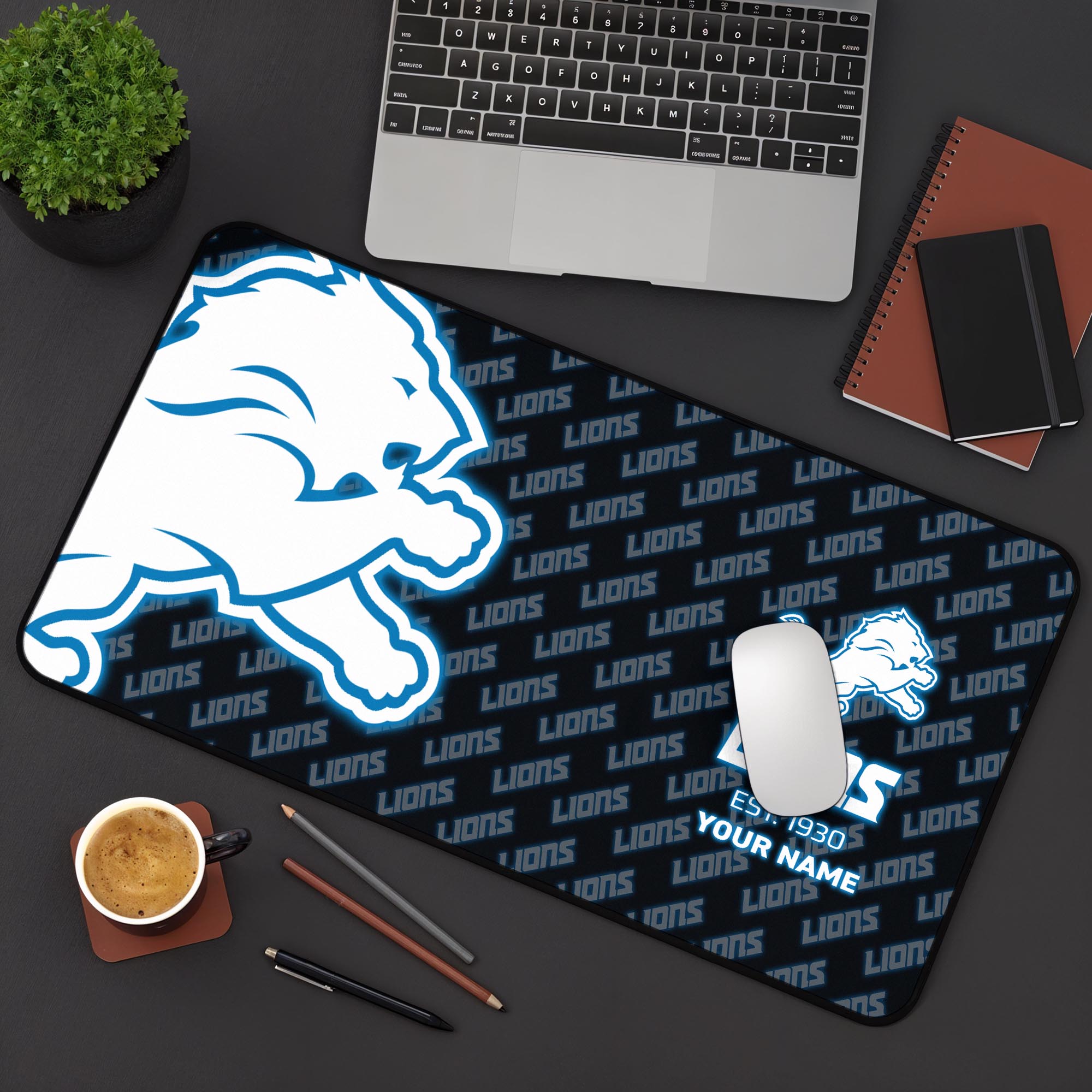 Detroit Lions 2025 Version Mouse Pad Custom Printed, Sport Team Mouse Pad, Sport Gift For Fans EHIVM-04151815