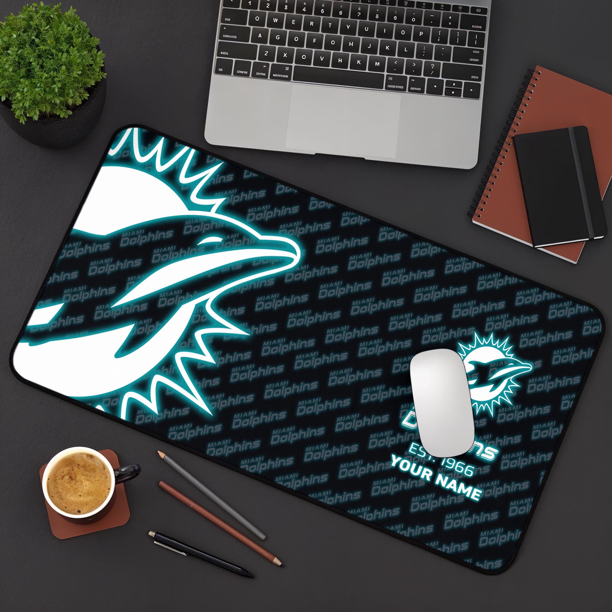 Miami Dolphins 2025 Version Mouse Pad Custom Printed, Sport Team Mouse Pad, Sport Gift For Fans EHIVM-04151815