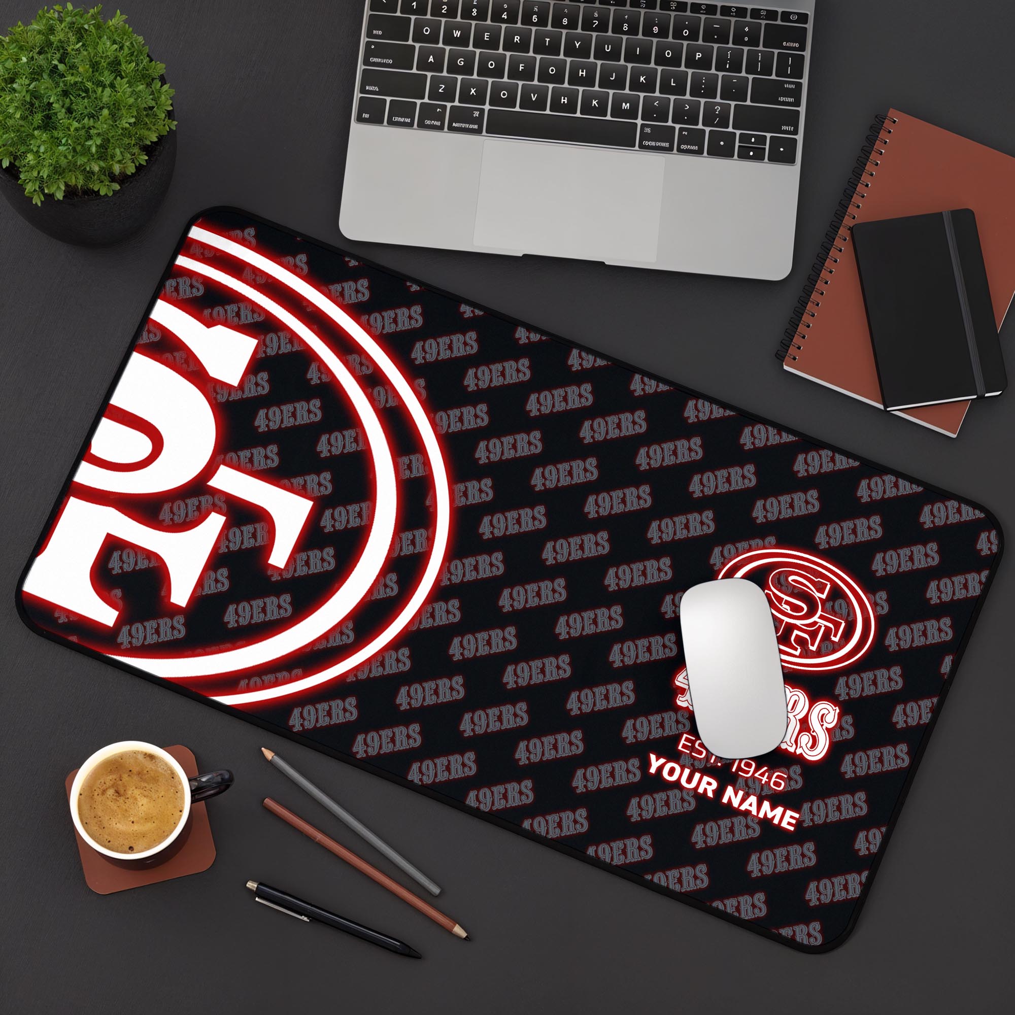 San Francisco 49ers 2025 Version Mouse Pad Custom Printed, Sport Team Mouse Pad, Sport Gift For Fans EHIVM-04151815