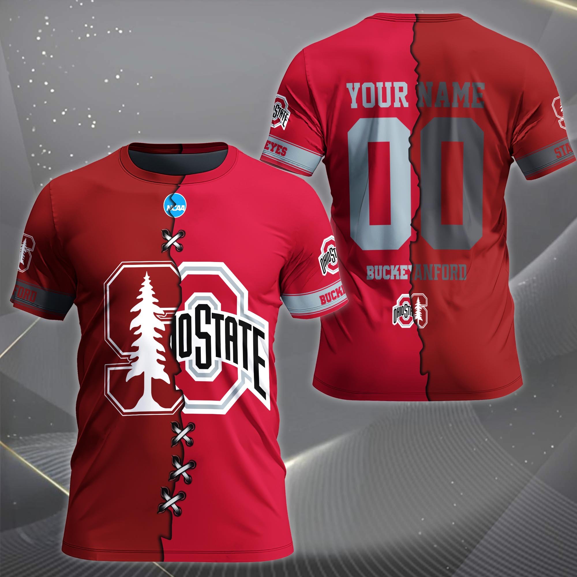 Alternative view of Stanford Cardinal House Divided T-shirt Custom Name 2025 Version, Year And Team, Sport Shirts For Fan EHIVM-05032132A