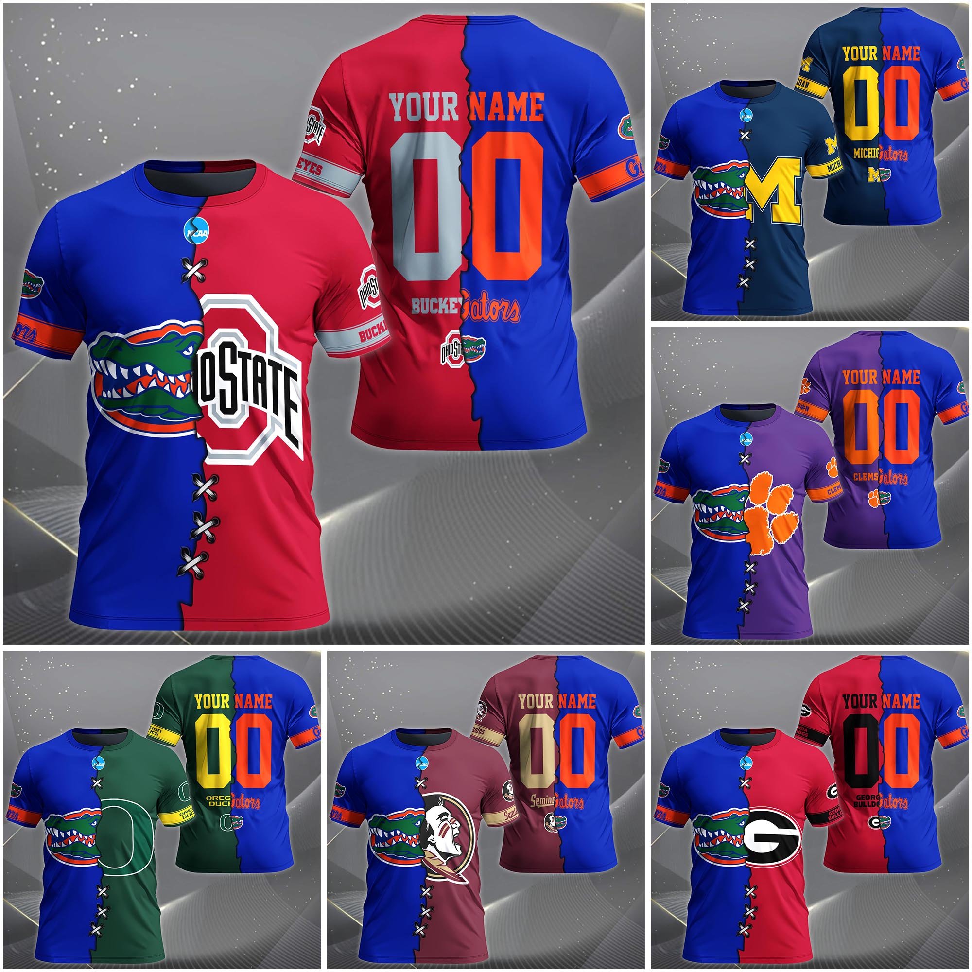 Florida Gators House Divided T-shirt Custom Name 2025 Version, Year And Team, Sport Shirts For Fan EHIVM-05032132A