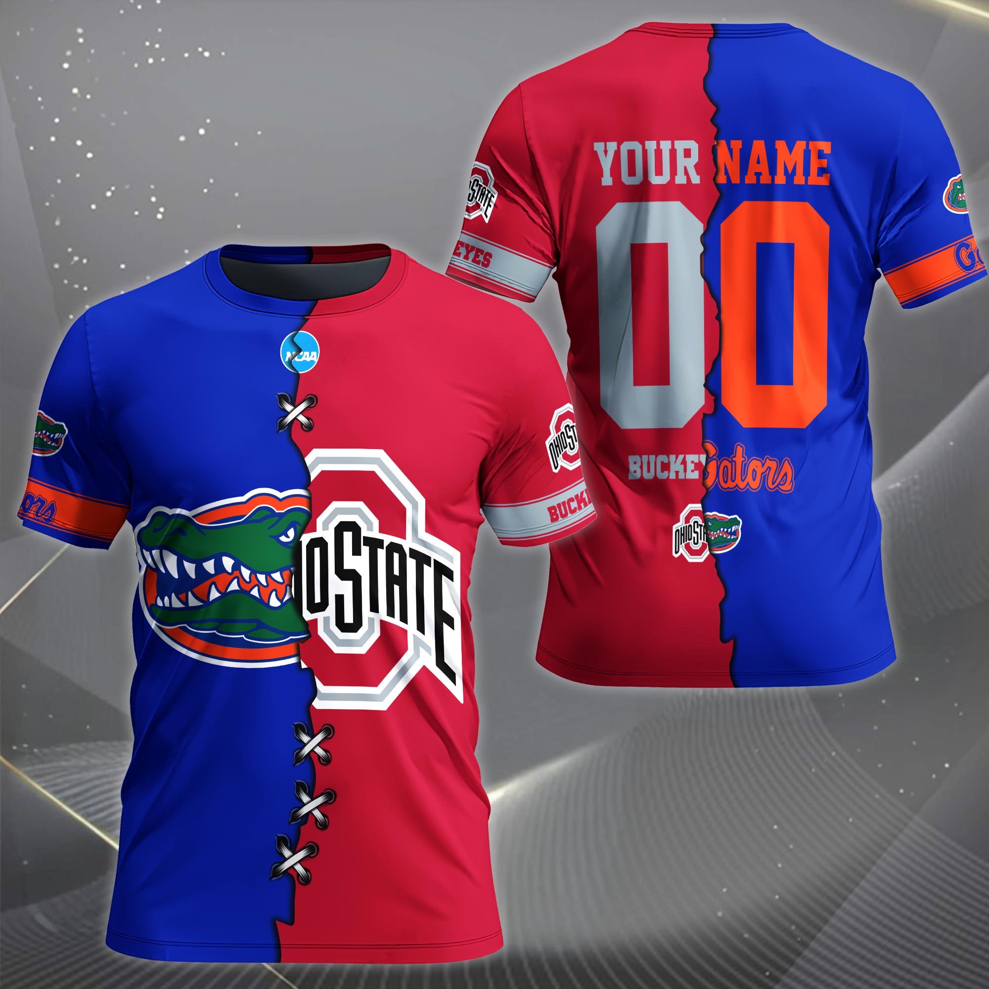 Alternative view of Florida Gators House Divided T-shirt Custom Name 2025 Version, Year And Team, Sport Shirts For Fan EHIVM-05032132A
