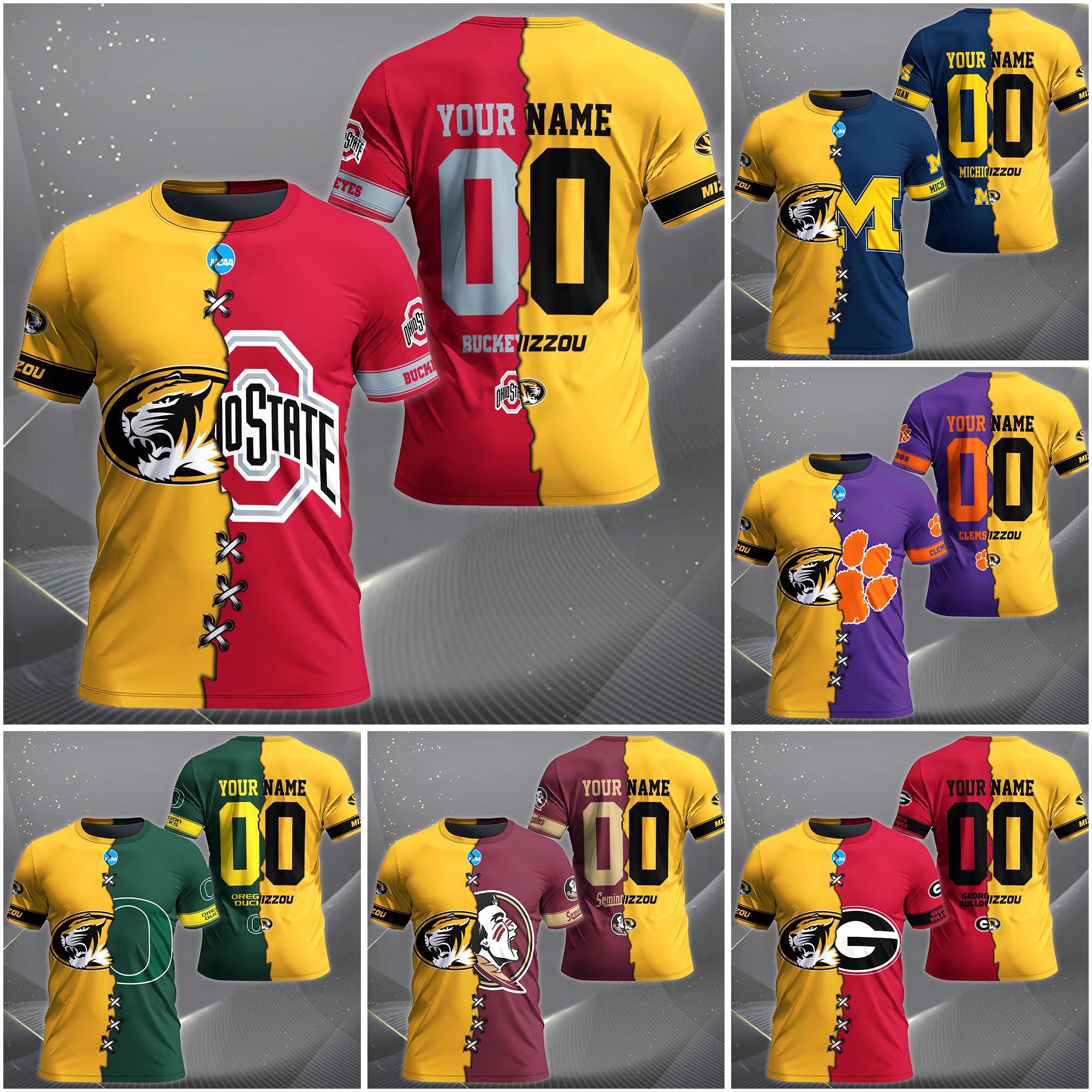 Missouri Tigers House Divided T-shirt Custom Name 2025 Version, Year And Team, Sport Shirts For Fan EHIVM-05032132A