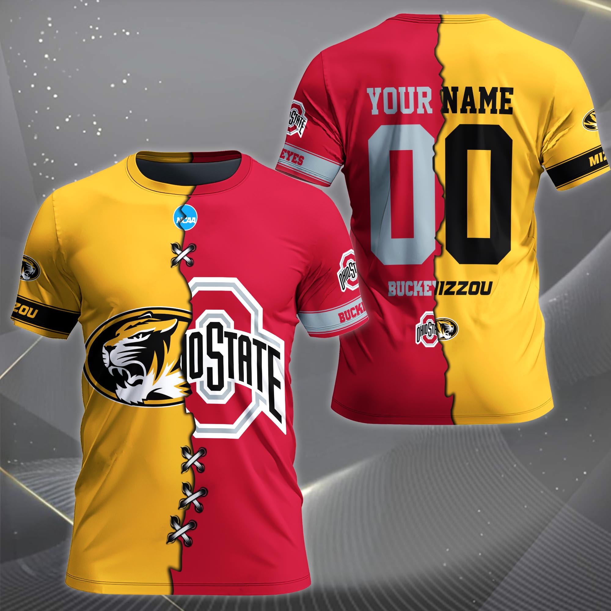 Alternative view of Missouri Tigers House Divided T-shirt Custom Name 2025 Version, Year And Team, Sport Shirts For Fan EHIVM-05032132A