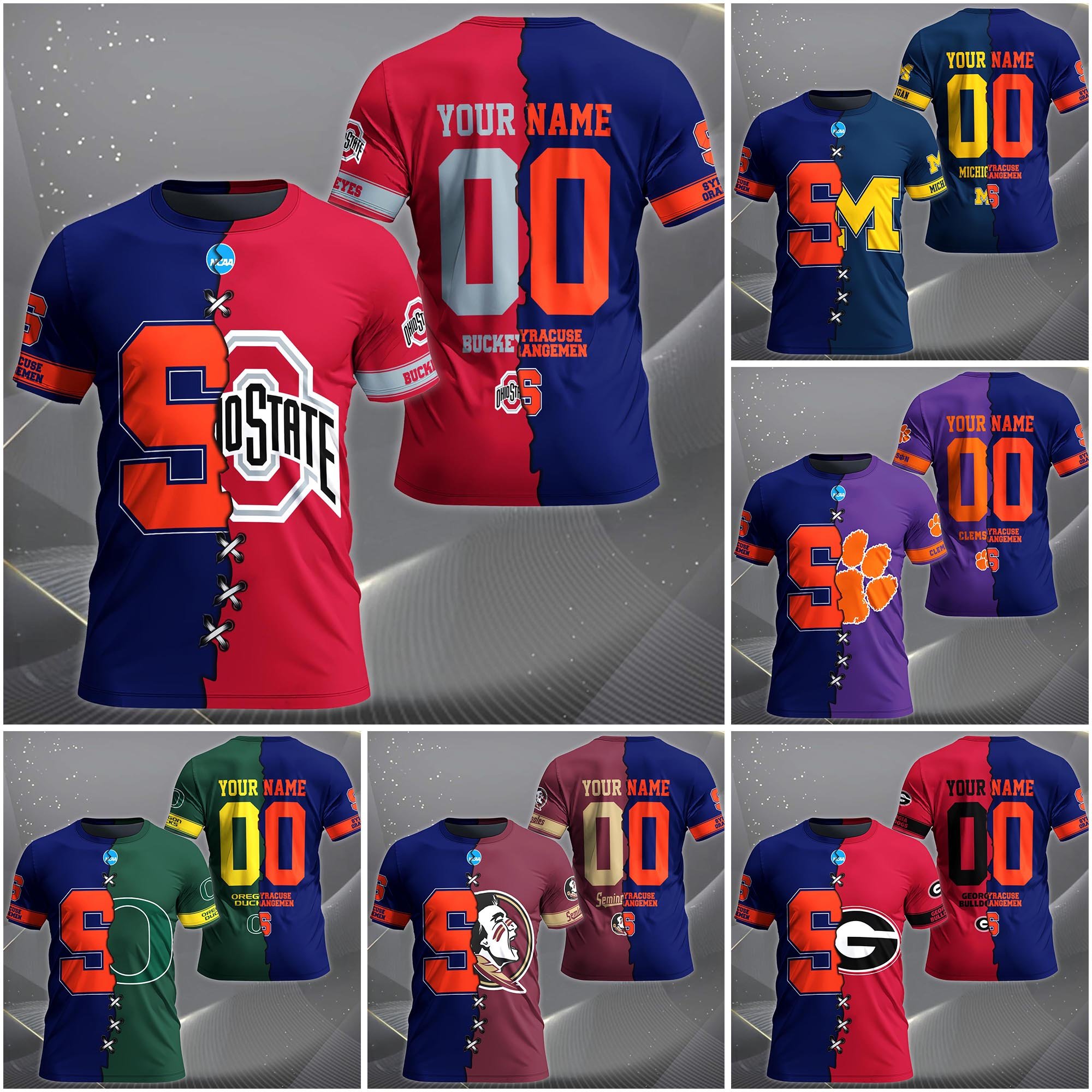 Syracuse Orange House Divided T-shirt Custom Name 2025 Version, Year And Team, Sport Shirts For Fan EHIVM-05032132A