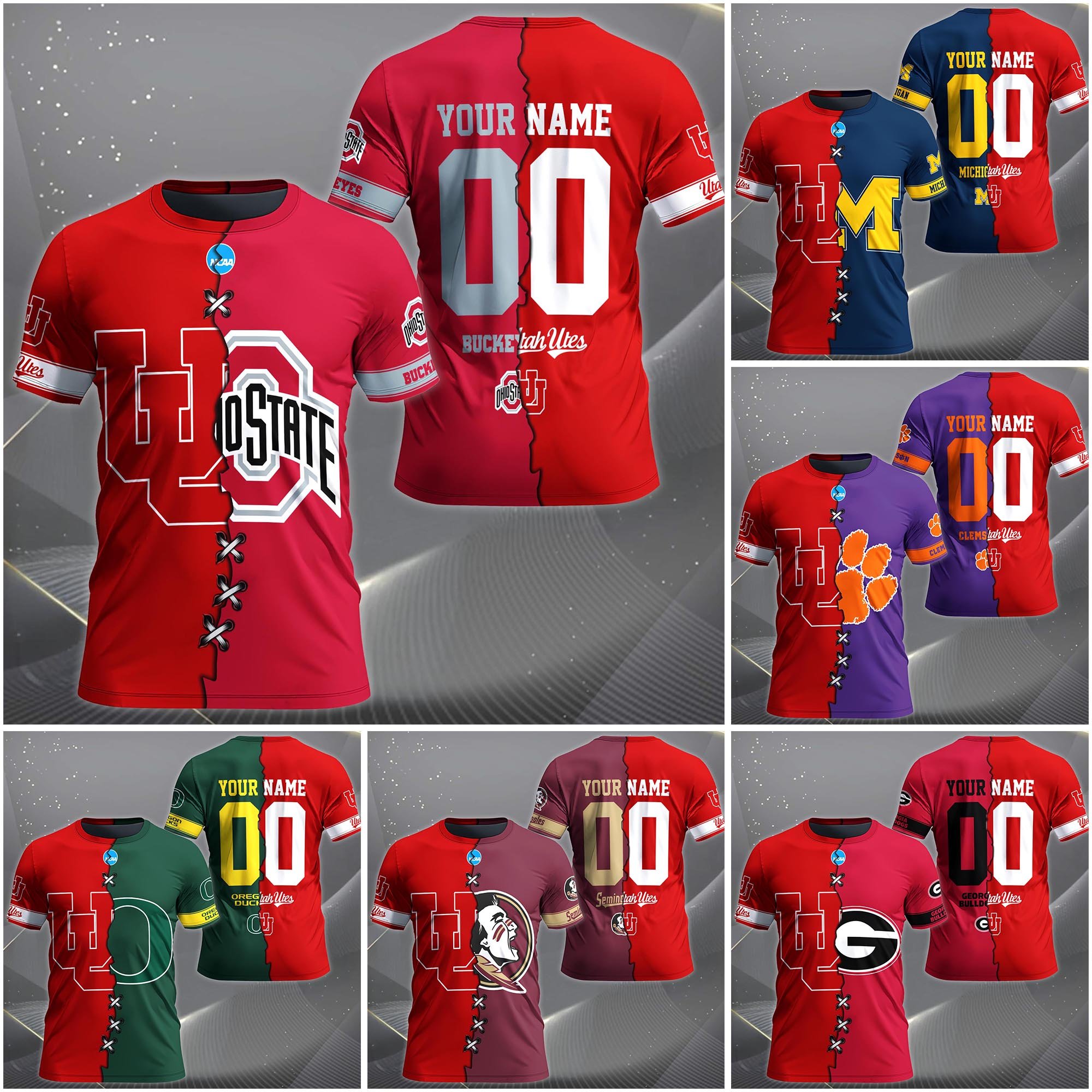 Utah Utes House Divided T-shirt Custom Name 2025 Version, Year And Team, Sport Shirts For Fan EHIVM-05032132A