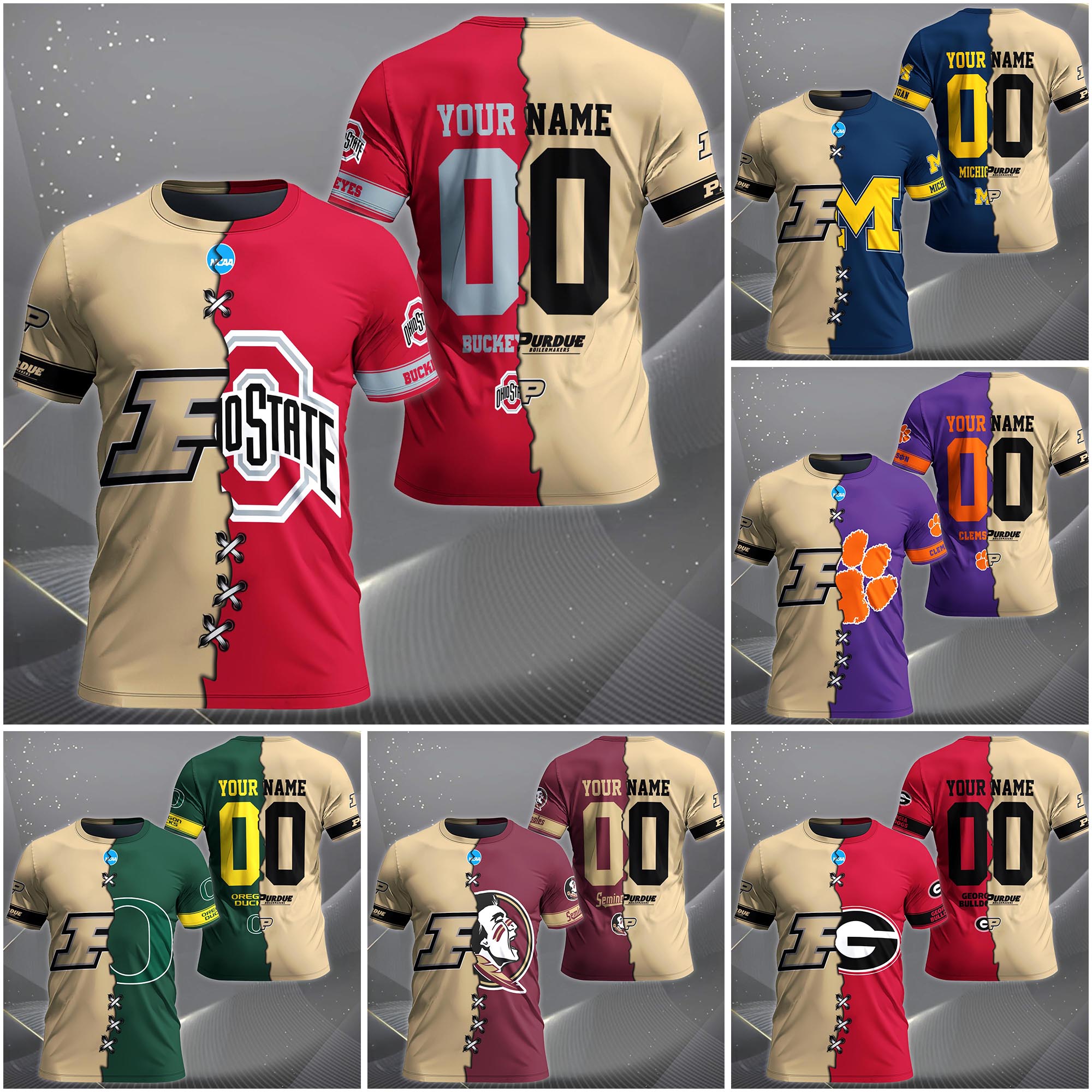 Purdue Boilermakers House Divided T-shirt Custom Name 2025 Version, Year And Team, Sport Shirts For Fan EHIVM-05032132A
