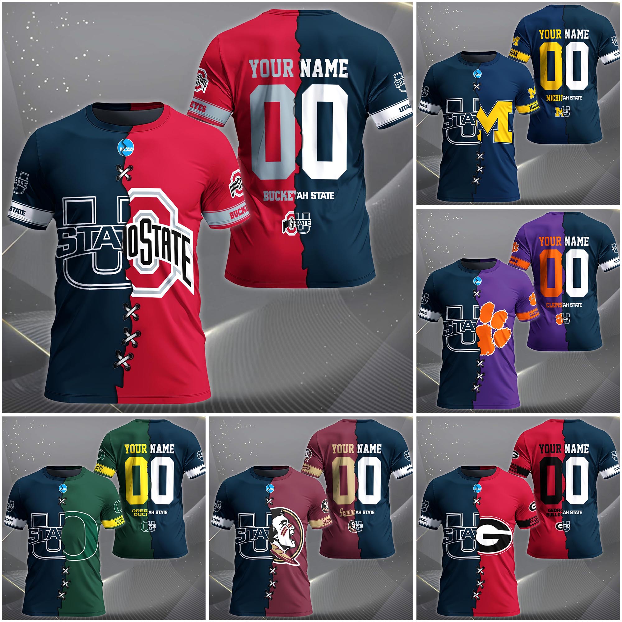 Utah State Aggies House Divided T-shirt Custom Name 2025 Version, Year And Team, Sport Shirts For Fan EHIVM-05032132A