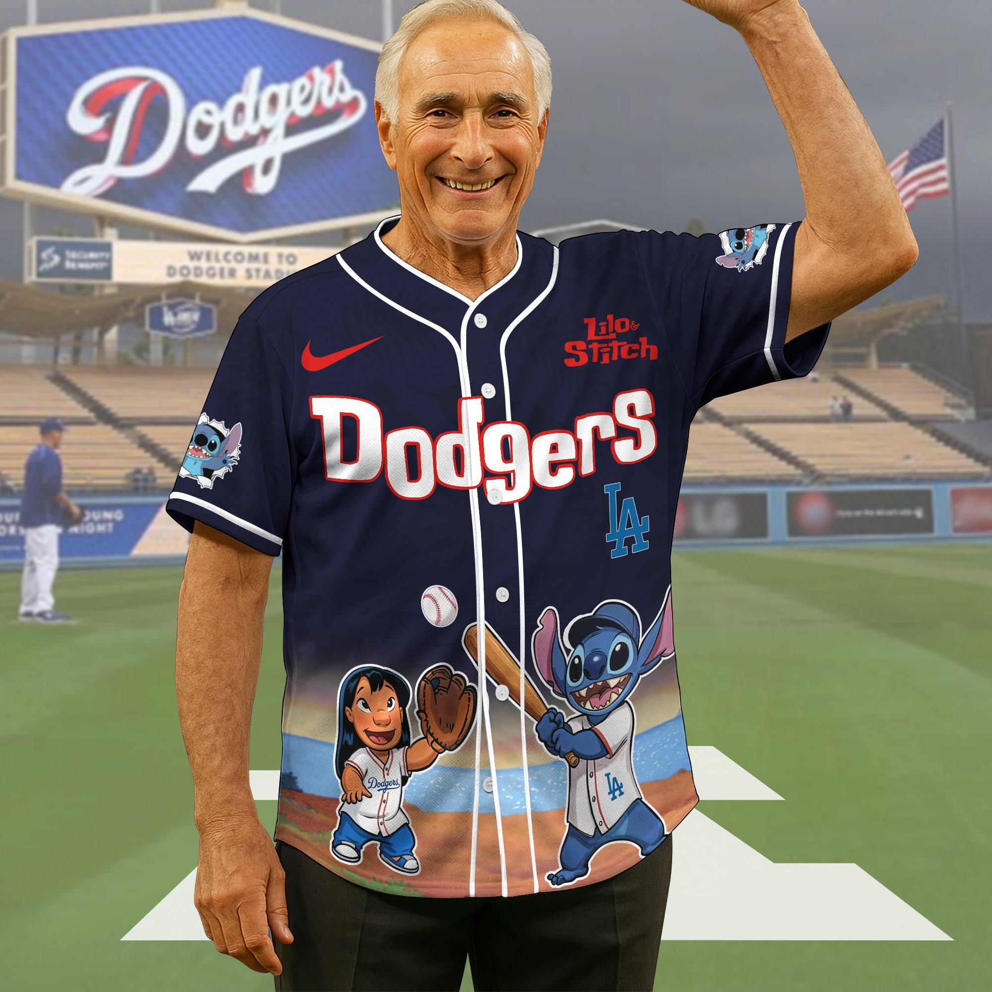 Los Angeles Dodgers Team And Stitch Baseball Shirts, Sport Shirts, Sport Gifts For Fan ETRG-04191938
