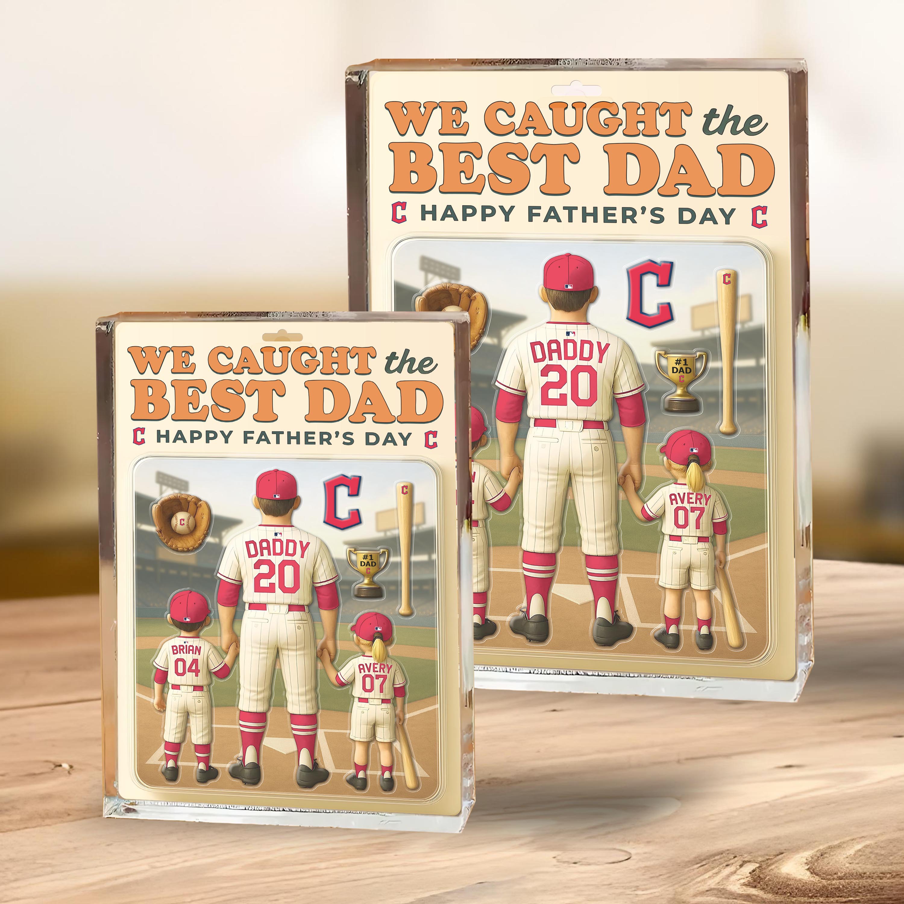 Cleveland Guardians Shape Acrylic Blocks Custom Name, Number And Color, Sport Team Blocks, Fathers Day Gifts ETRG-04191934
