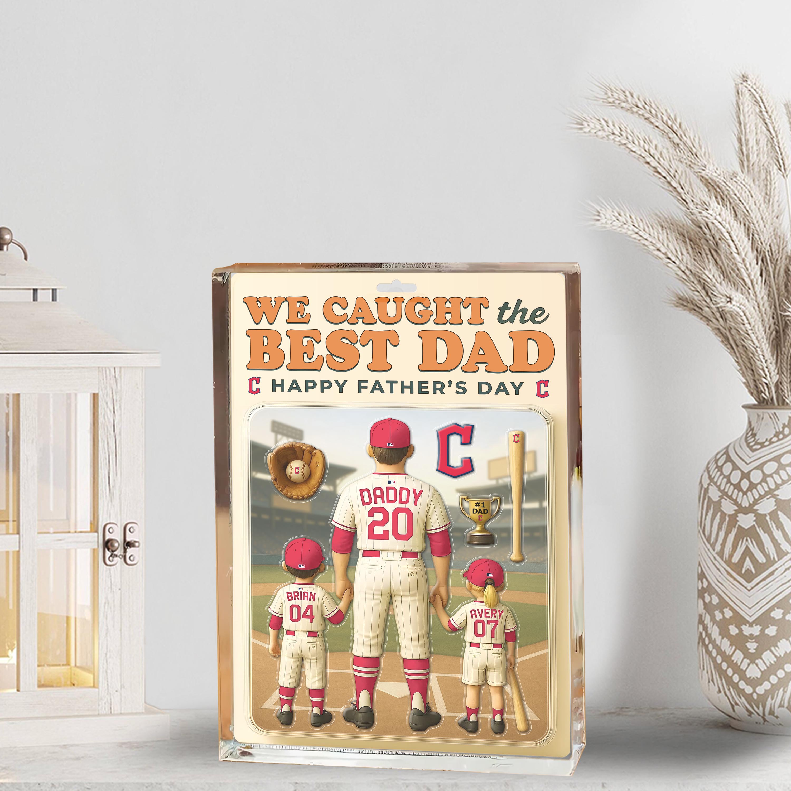 Alternative view of Cleveland Guardians Shape Acrylic Blocks Custom Name, Number And Color, Sport Team Blocks, Fathers Day Gifts ETRG-04191934