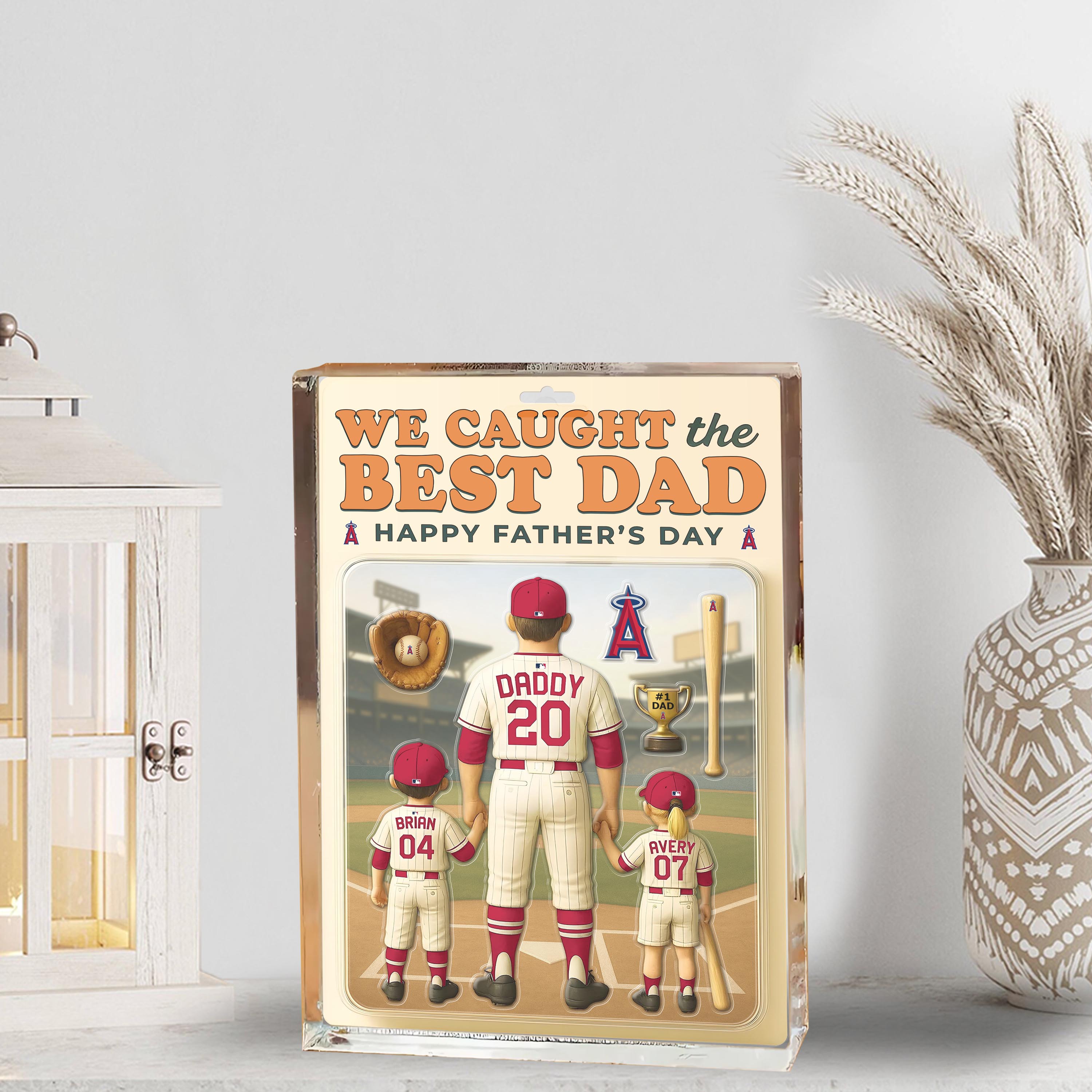 Alternative view of Los Angeles Angels Shape Acrylic Blocks Custom Name, Number And Color, Sport Team Blocks, Fathers Day Gifts ETRG-04191934