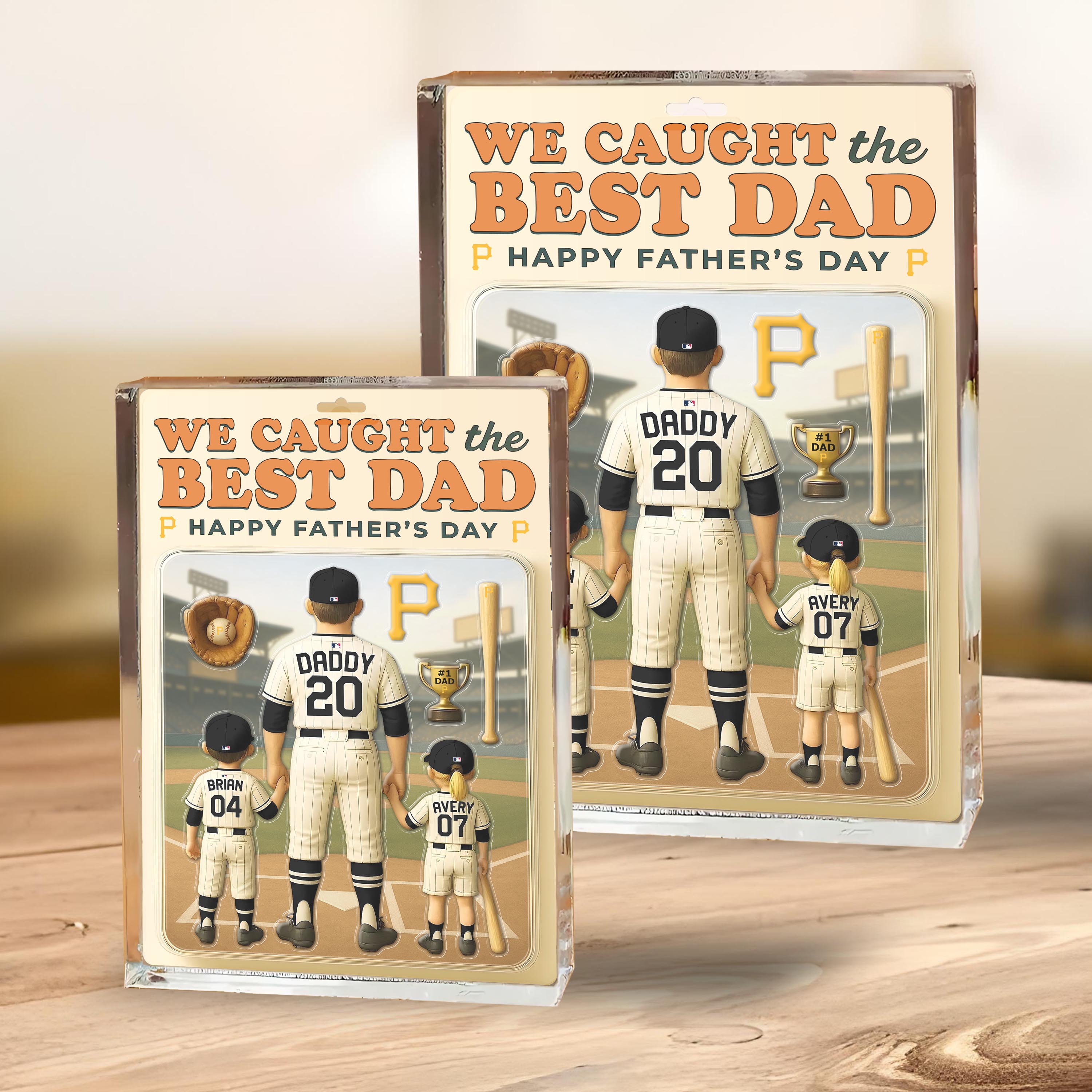 Pittsburgh Pirates Shape Acrylic Blocks Custom Name, Number And Color, Sport Team Blocks, Fathers Day Gifts ETRG-04191934