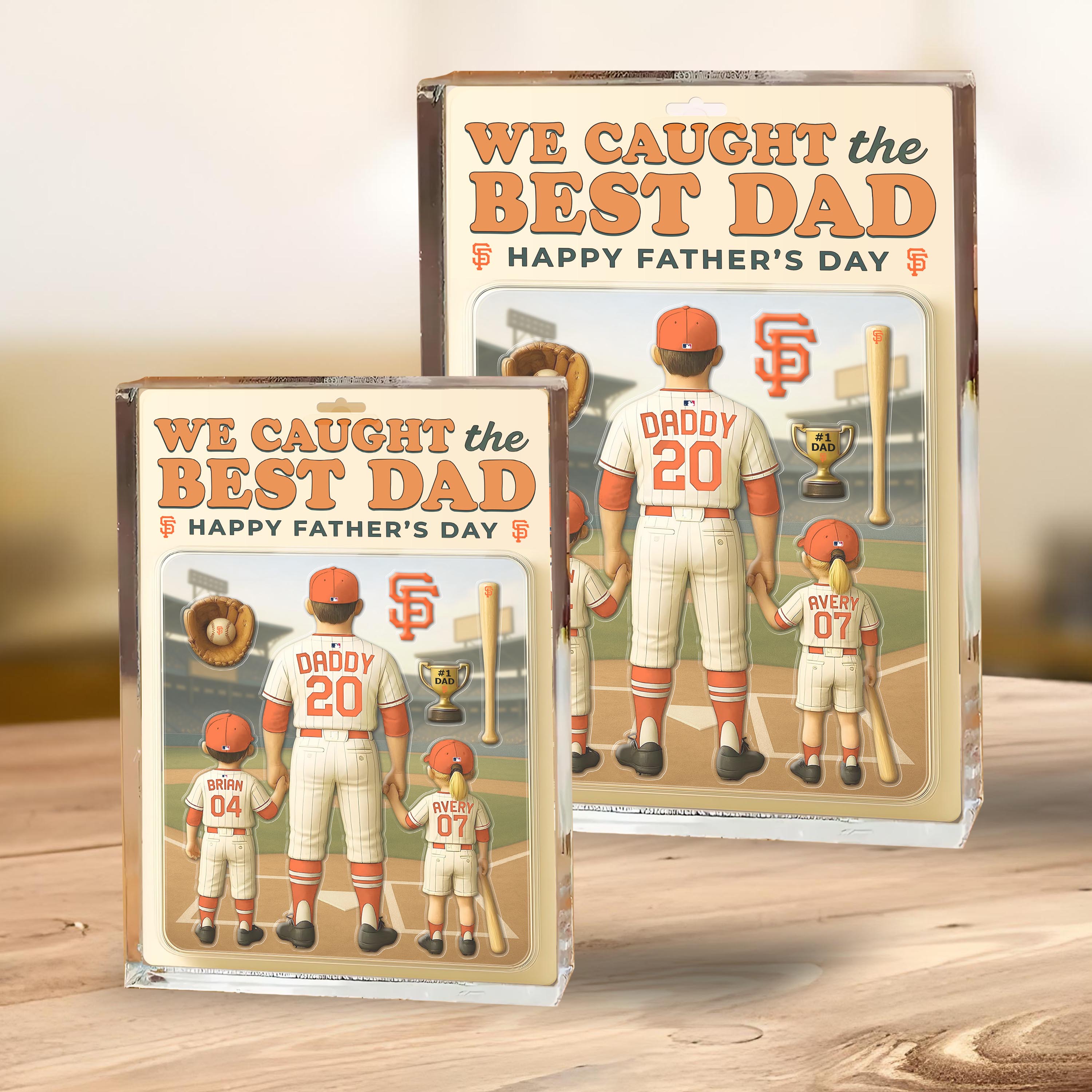 San Francisco Giants Shape Acrylic Blocks Custom Name, Number And Color, Sport Team Blocks, Fathers Day Gifts ETRG-04191934
