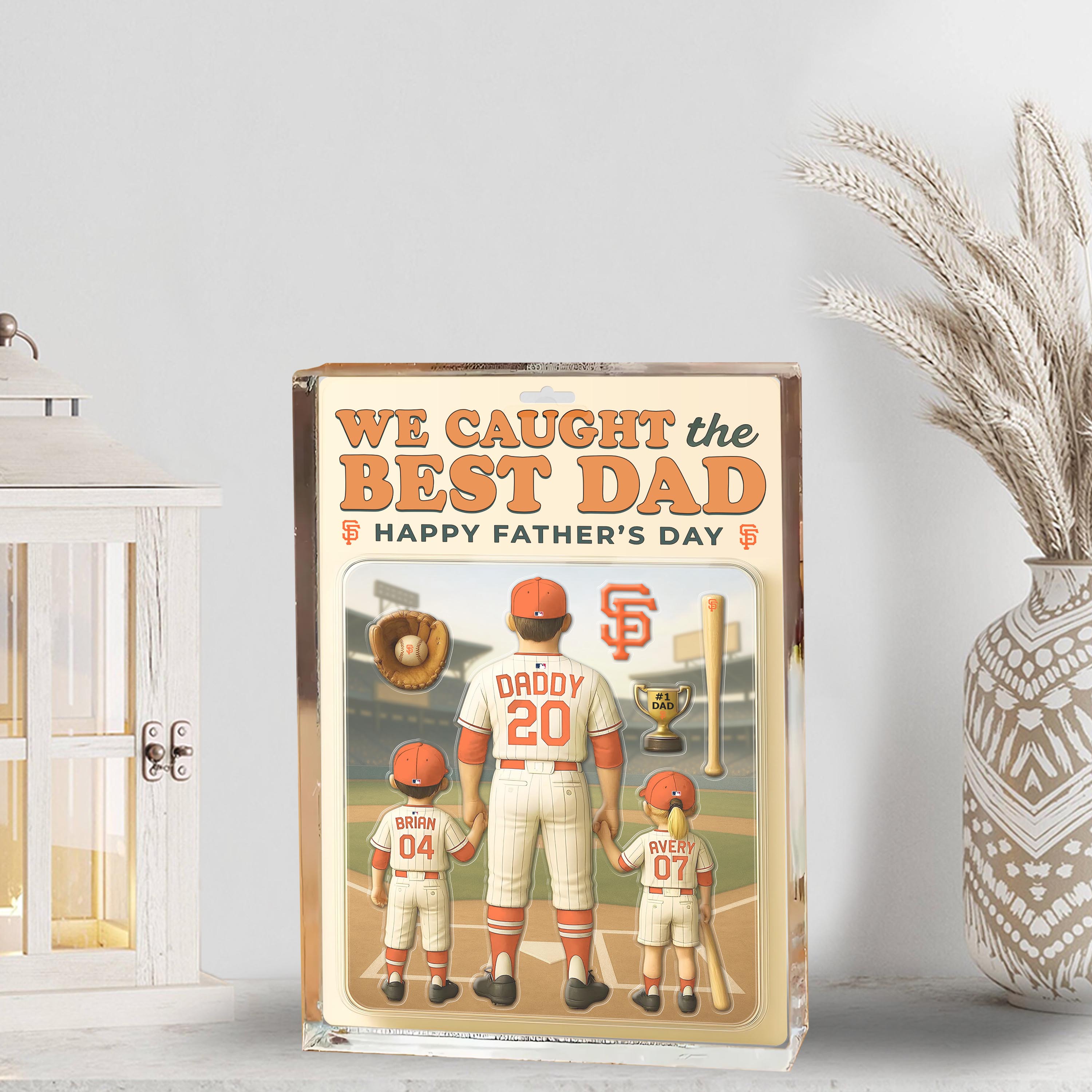 Alternative view of San Francisco Giants Shape Acrylic Blocks Custom Name, Number And Color, Sport Team Blocks, Fathers Day Gifts ETRG-04191934