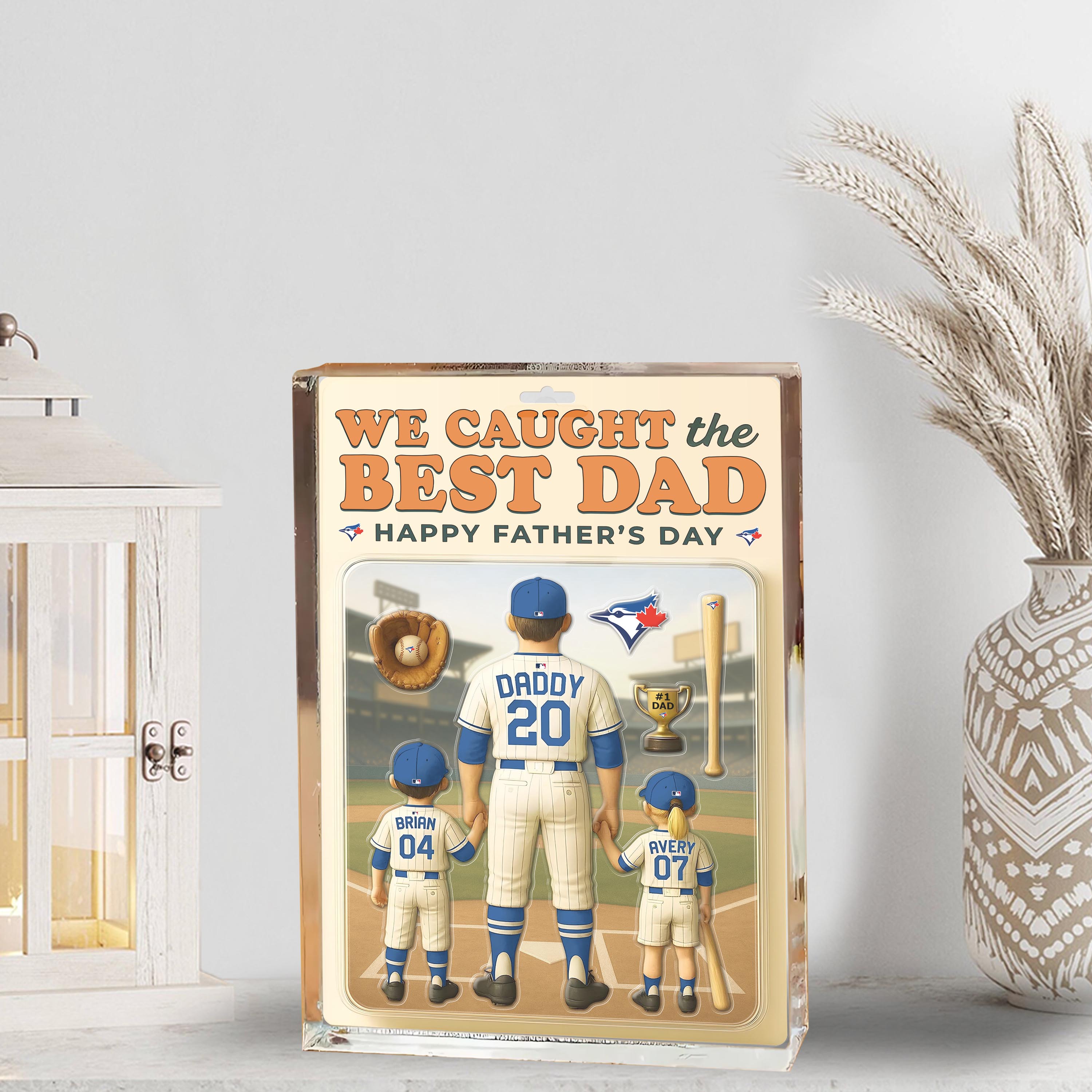 Alternative view of Toronto Blue Jays Shape Acrylic Blocks Custom Name, Number And Color, Sport Team Blocks, Fathers Day Gifts ETRG-04191934