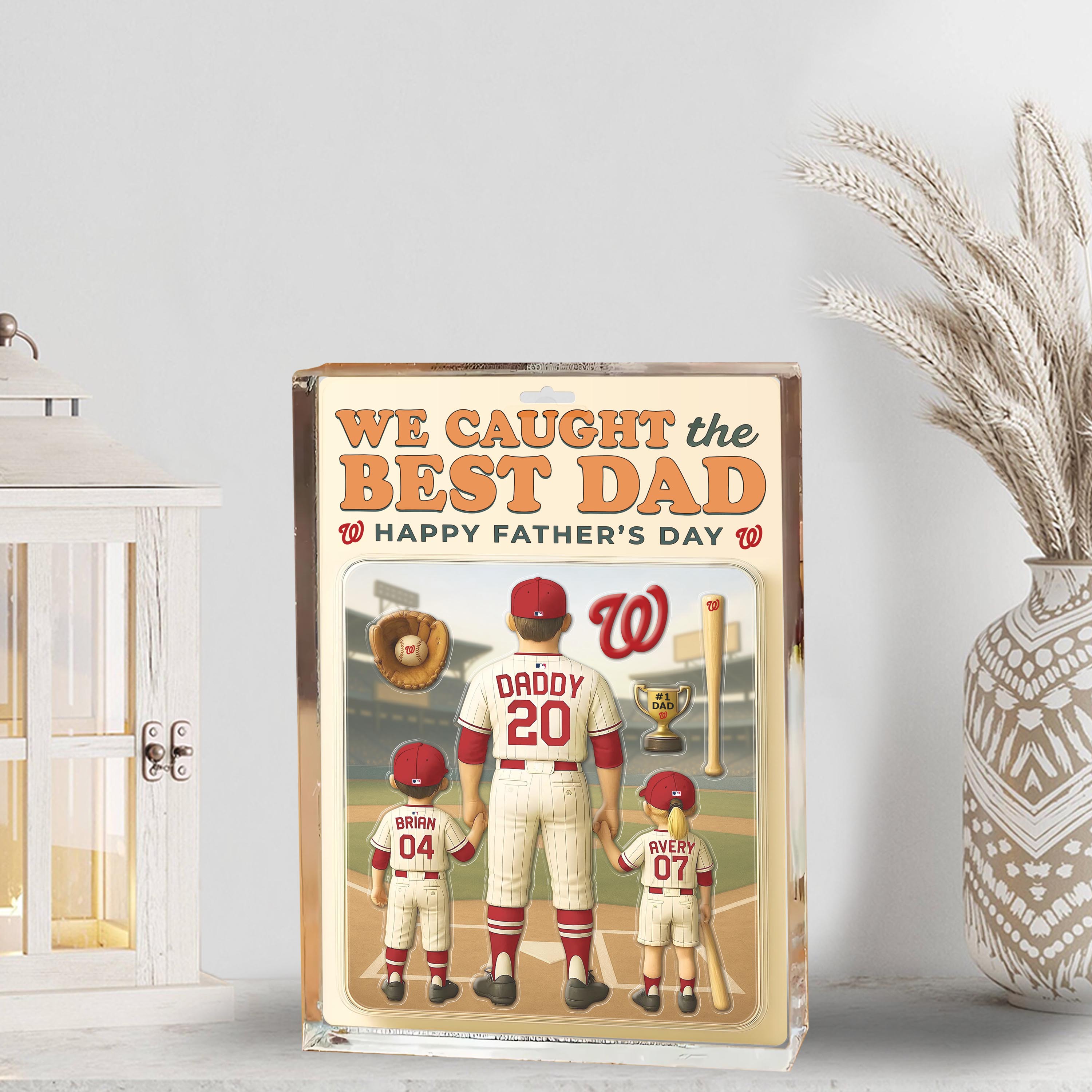 Alternative view of Washington Nationals Shape Acrylic Blocks Custom Name, Number And Color, Sport Team Blocks, Fathers Day Gifts ETRG-04191934