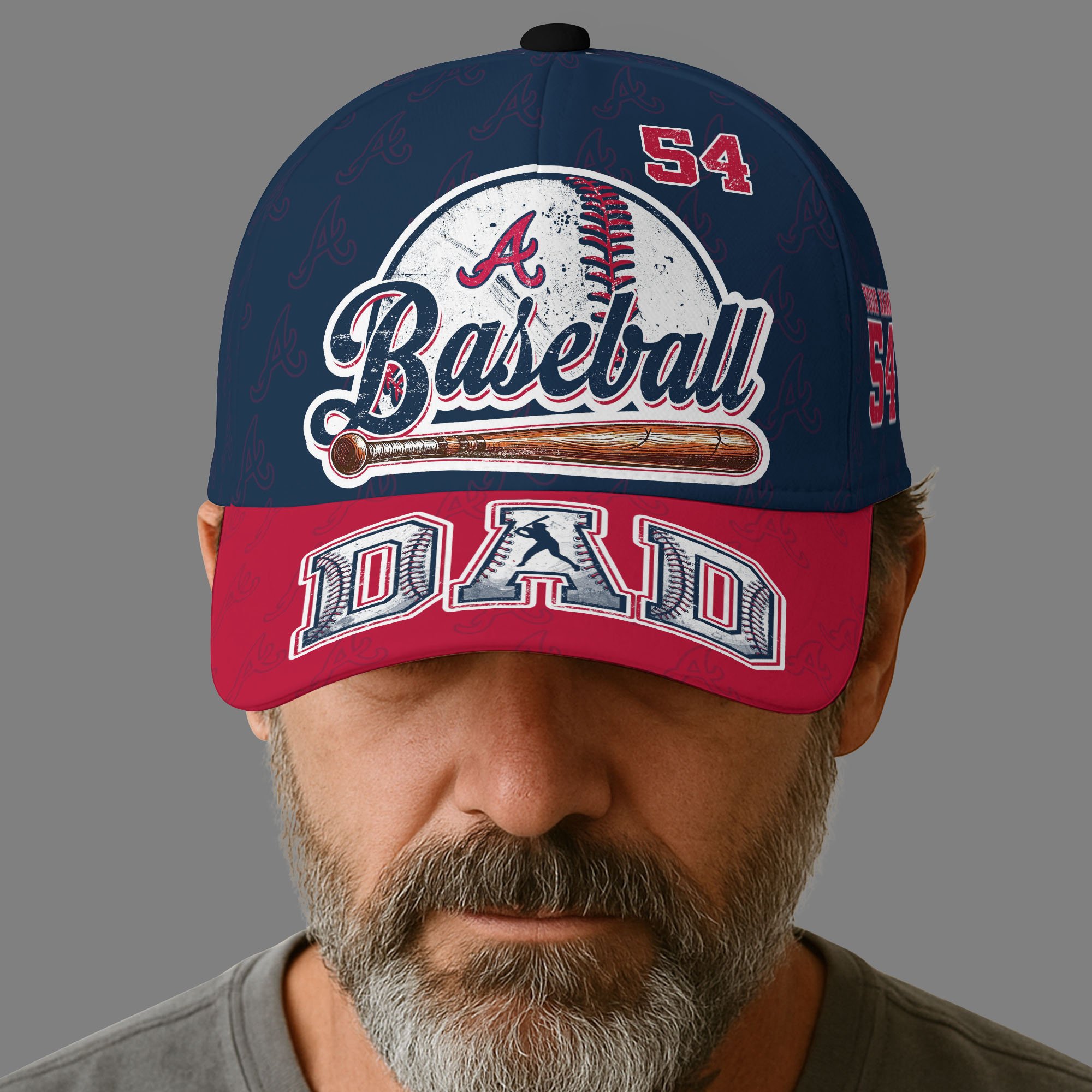 Atlanta Braves Cap Custom Name And Number, Sport Cap For Fan, Father's Day Gifts ETRG-04191936