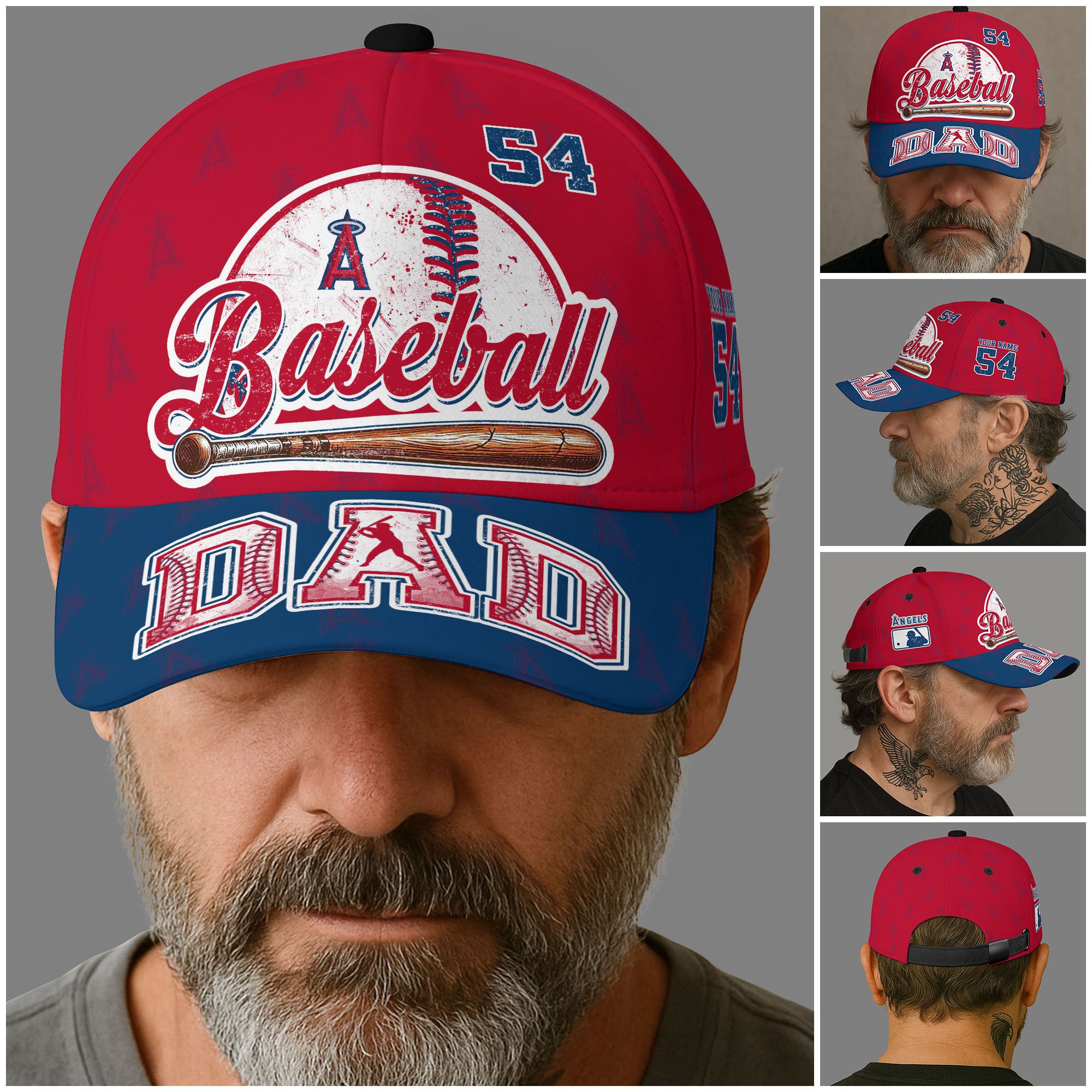 Alternative view of Los Angeles Angels Cap Custom Name And Number, Sport Cap For Fan, Father's Day Gifts ETRG-04191936