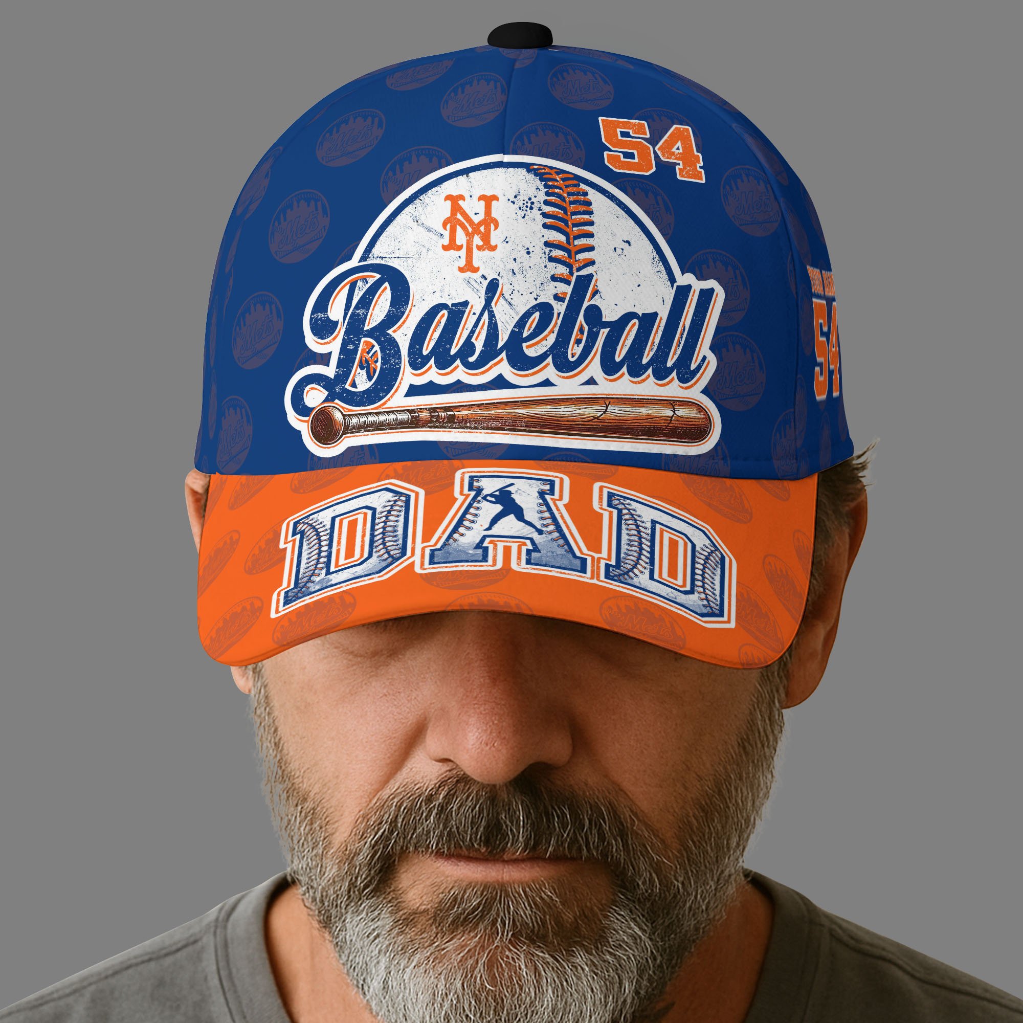 New York Mets Cap Custom Name And Number, Sport Cap For Fan, Father's Day Gifts ETRG-04191936