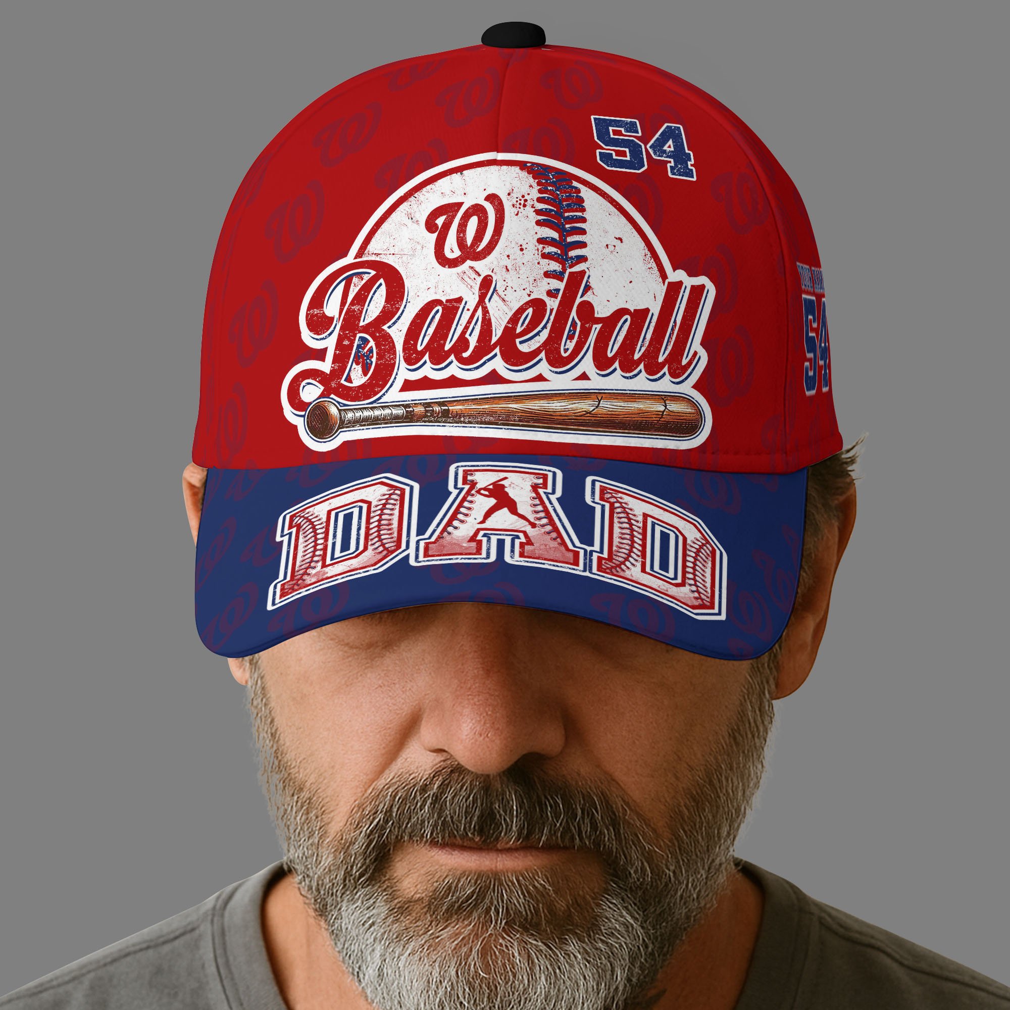 Washington Nationals Cap Custom Name And Number, Sport Cap For Fan, Father's Day Gifts ETRG-04191936