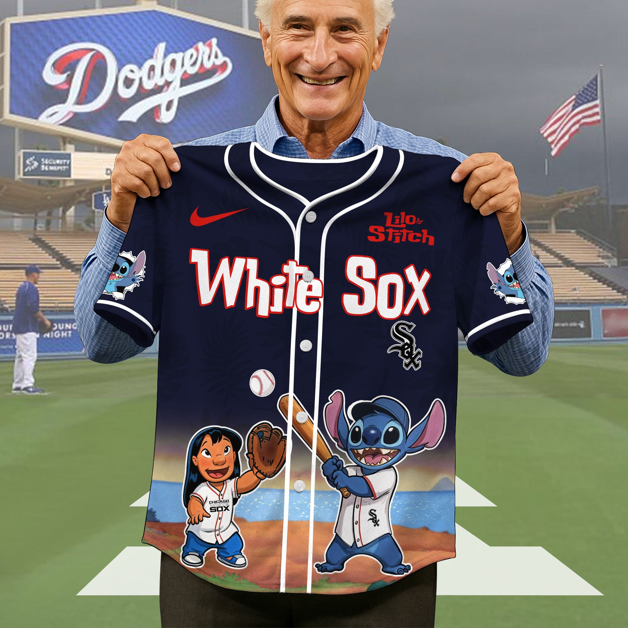 Alternative view of Chicago White Sox Baseball Shirt x Stitch, Baseball Jersey Editions Limited 2025, Sport Team Shirt, Sport Gifts ETRG-05082169