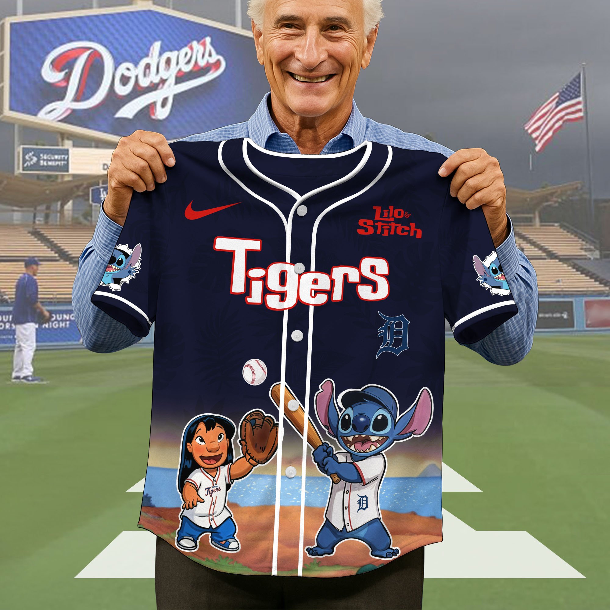 Alternative view of Detroit Tigers Baseball Shirt x Stitch, Baseball Jersey Editions Limited 2025, Sport Team Shirt, Sport Gifts ETRG-05082169
