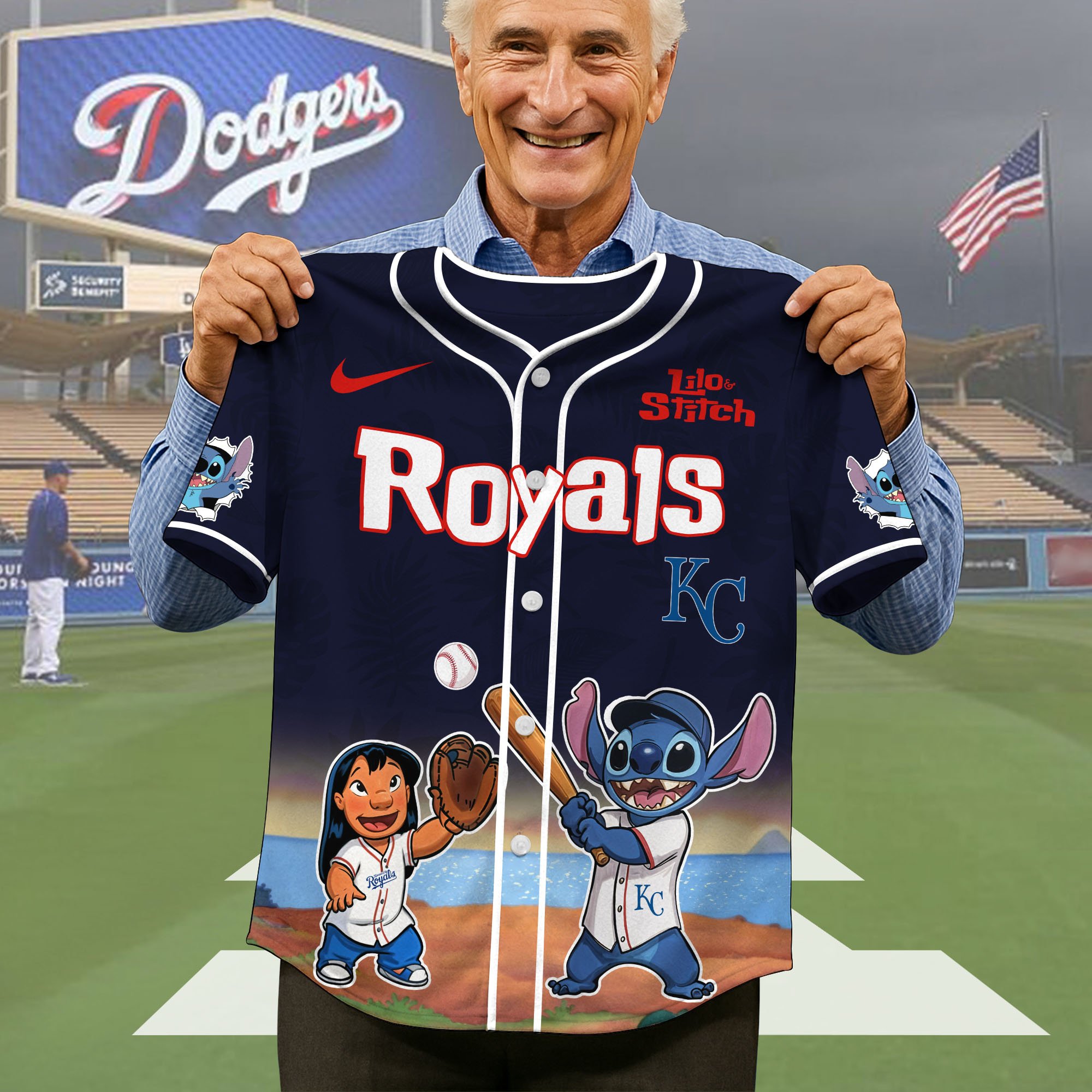 Alternative view of Kansas City Royals Baseball Shirt x Stitch, Baseball Jersey Editions Limited 2025, Sport Team Shirt, Sport Gifts ETRG-05082169