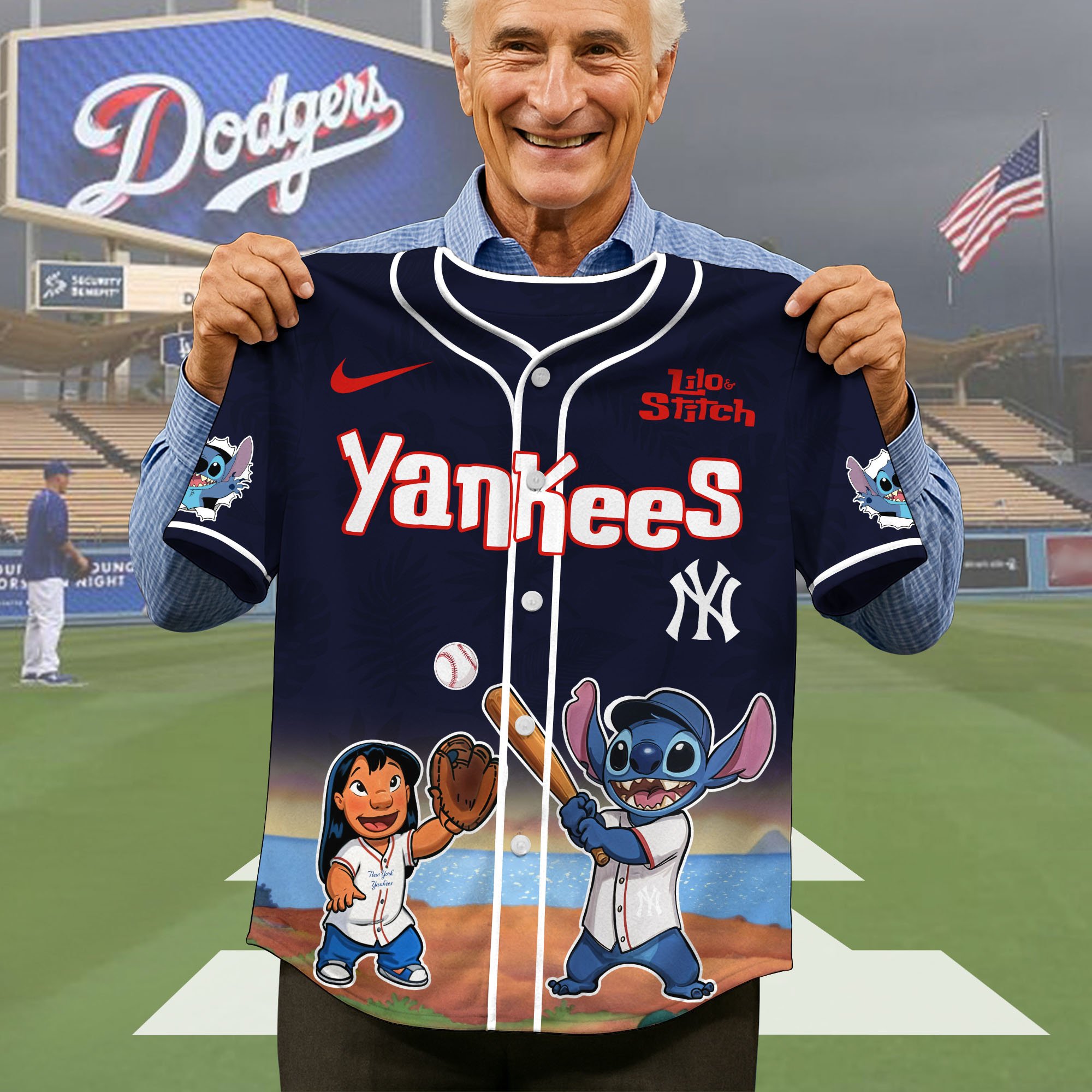 Alternative view of New York Yankees Baseball Shirt x Stitch, Baseball Jersey Editions Limited 2025, Sport Team Shirt, Sport Gifts ETRG-05082169