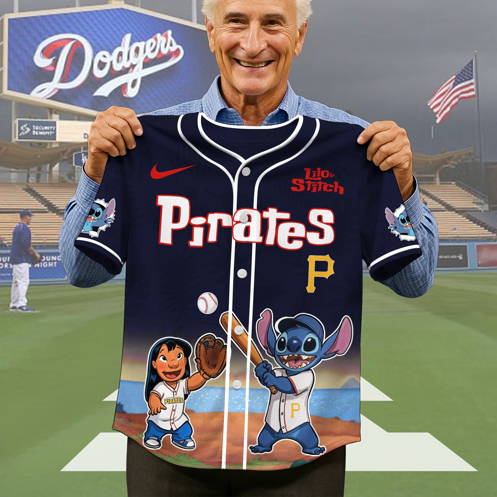 Alternative view of Pittsburgh Pirates Baseball Shirt x Stitch, Baseball Jersey Editions Limited 2025, Sport Team Shirt, Sport Gifts ETRG-05082169