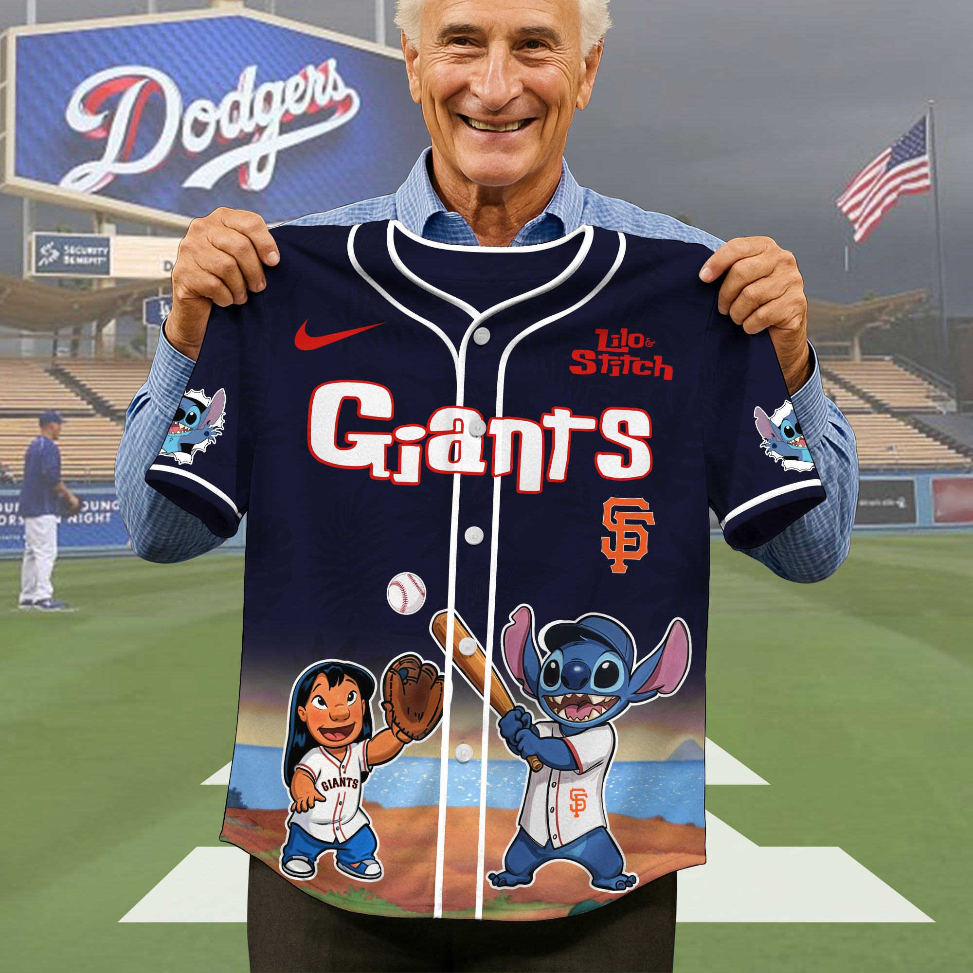 Alternative view of San Francisco Giants Baseball Shirt x Stitch, Baseball Jersey Editions Limited 2025, Sport Team Shirt, Sport Gifts ETRG-05082169