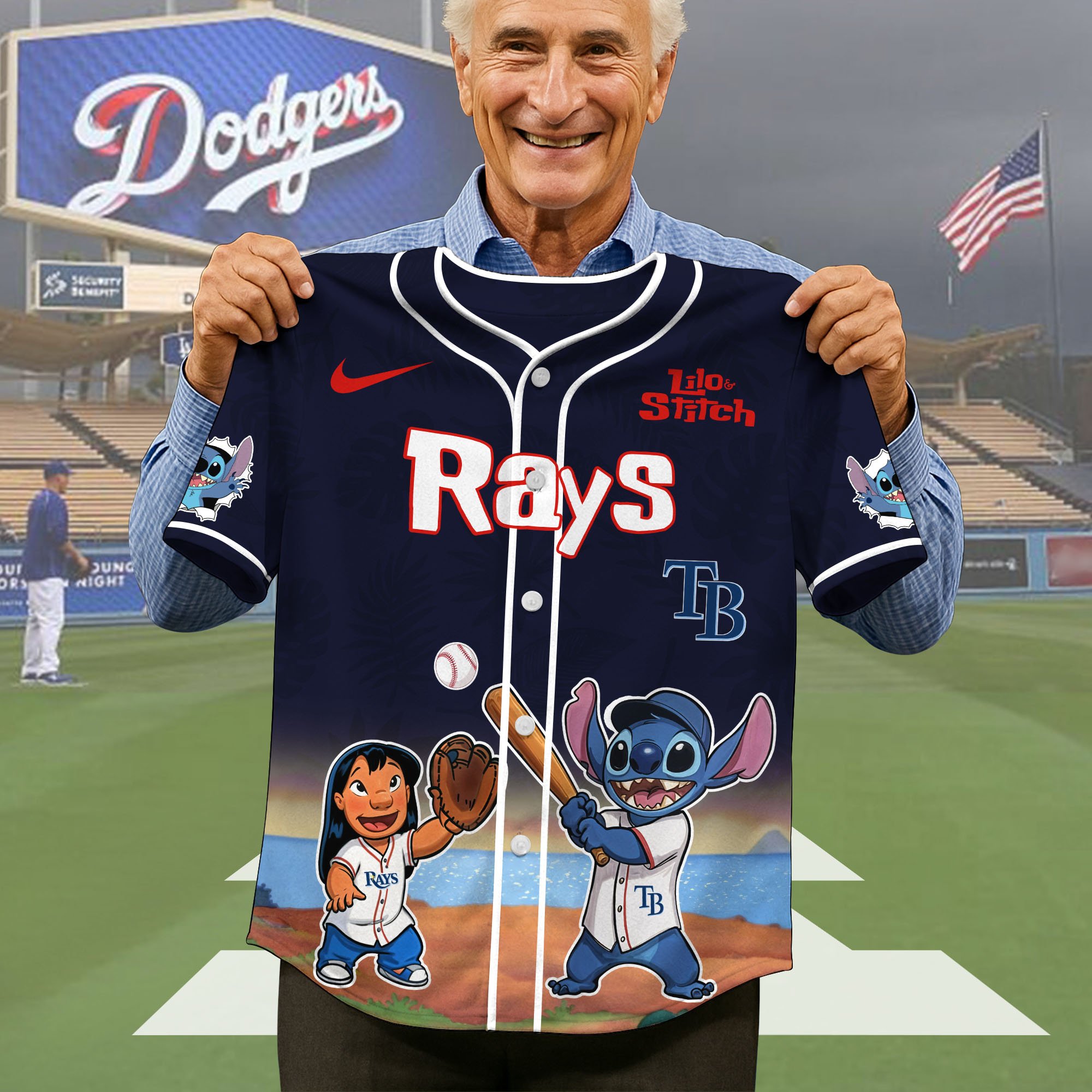 Alternative view of Tampa Bay Rays Baseball Shirt x Stitch, Baseball Jersey Editions Limited 2025, Sport Team Shirt, Sport Gifts ETRG-05082169