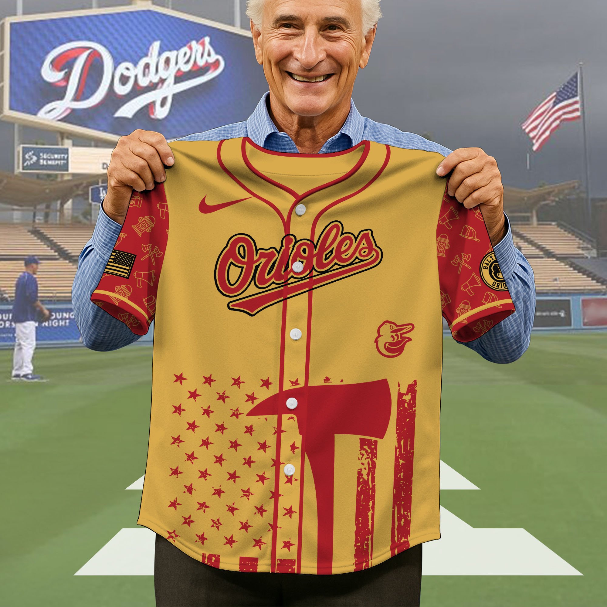 Alternative view of Baltimore Orioles Baseball Shirt x Firefighter Appreciation Night Jersey Editions Limited 2025, Baseball Shirt For Sport Fan, Sport Gifts ETRG-05082175